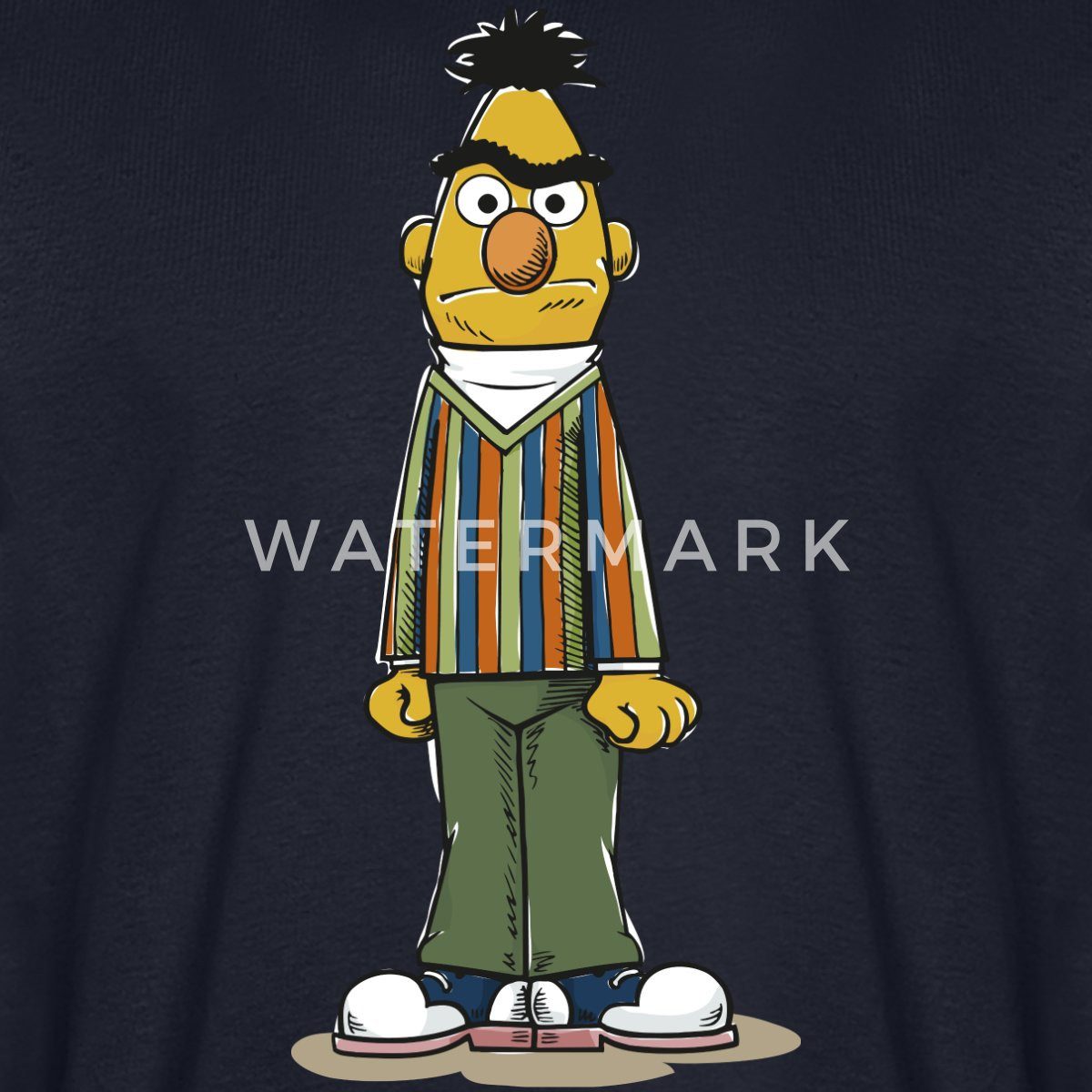 Spreadshirt T-Shirt Sesamstraße Bert wütend Männer Premium T-Shirt (1-tlg)