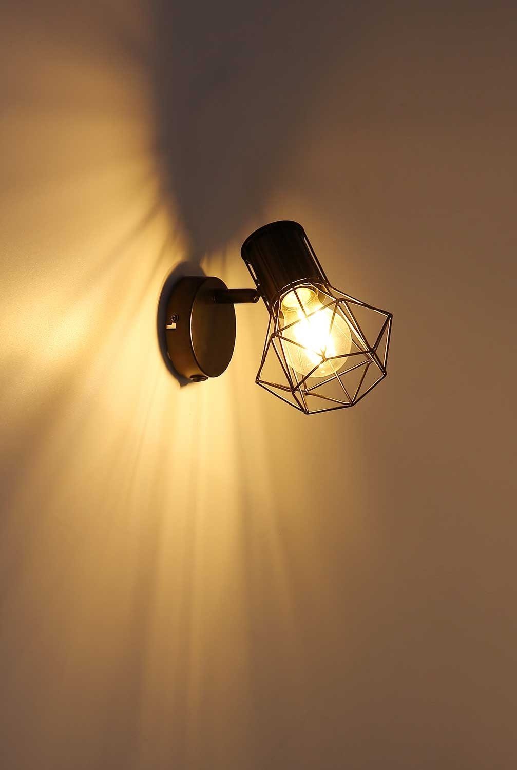 GLOBO LIGHTING Wandleuchte PRISKA, Schwarz, Metall, günstig online kaufen