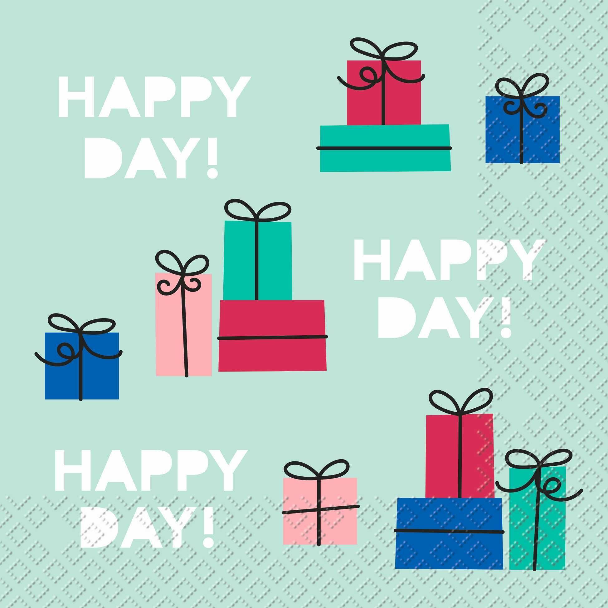 stewo Papierserviette STEWO 2572 5333 43 Lunchservietten Happy Day - 33 x 33 cm, 20 Stück