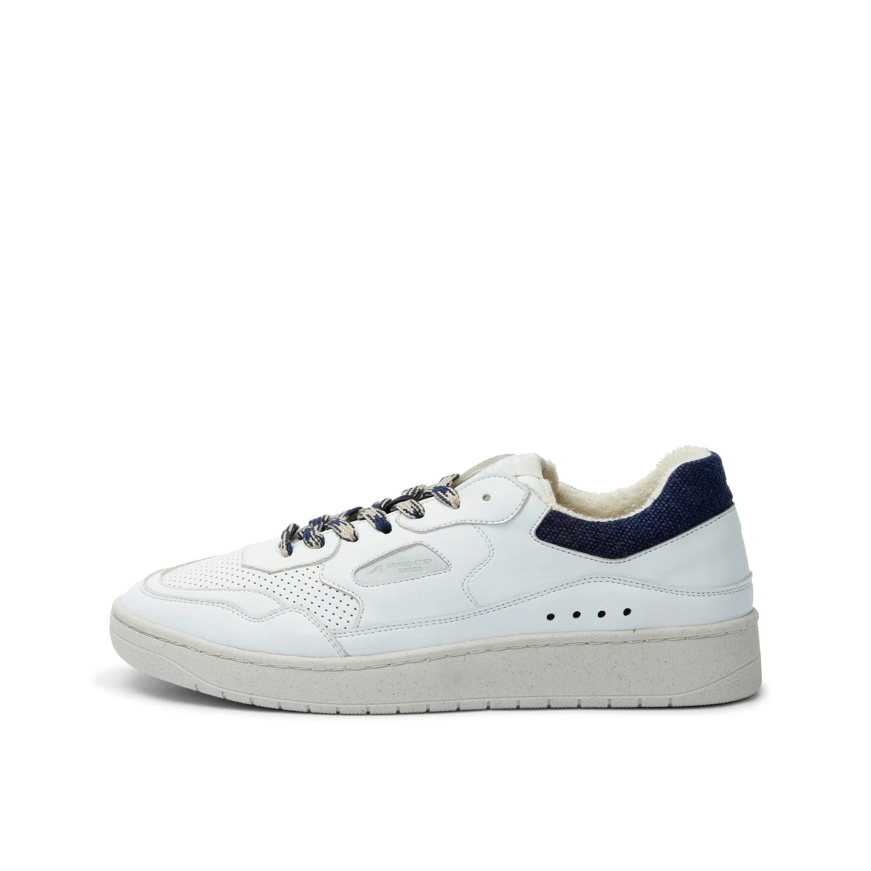 Grand Step Shoes Level Apple Hemp (Leder) weiss/marine Herren Sneaker