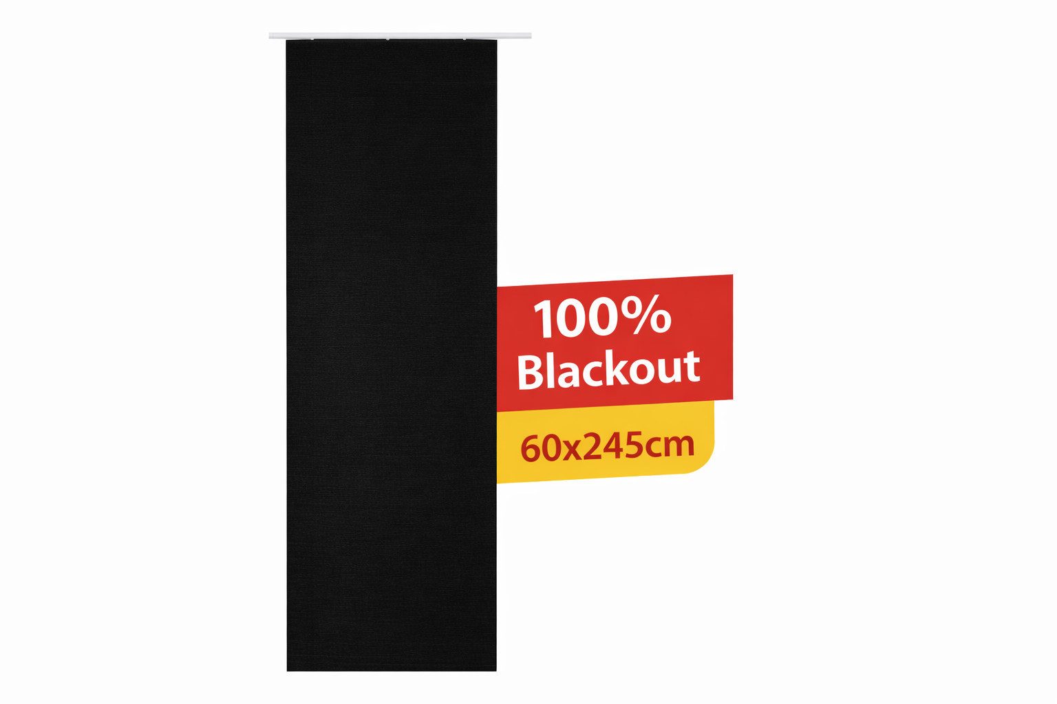 Stoffschmiede Schiebegardine, Blickdicht, 60x245cm, Paneelwagen, Lichtschutz, 100% Blackout