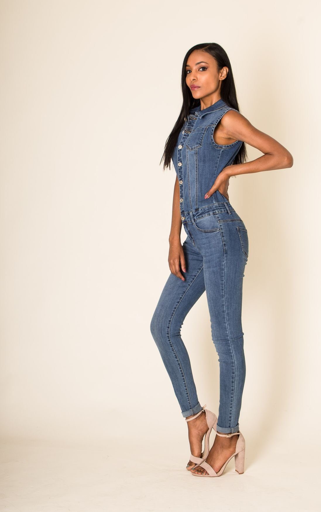 Simply Chic Jumpsuit Jeans Anzug Hosenanzug günstig online kaufen