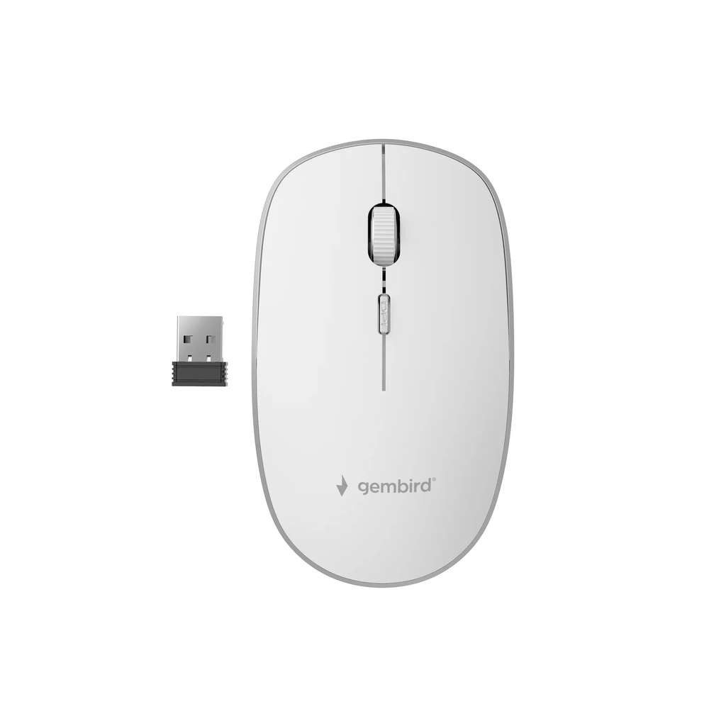 Gembird Gembird MUSW-4B-01-W Maus Büro Beidhändig RF Wireless Optisch 1600 DPI Maus