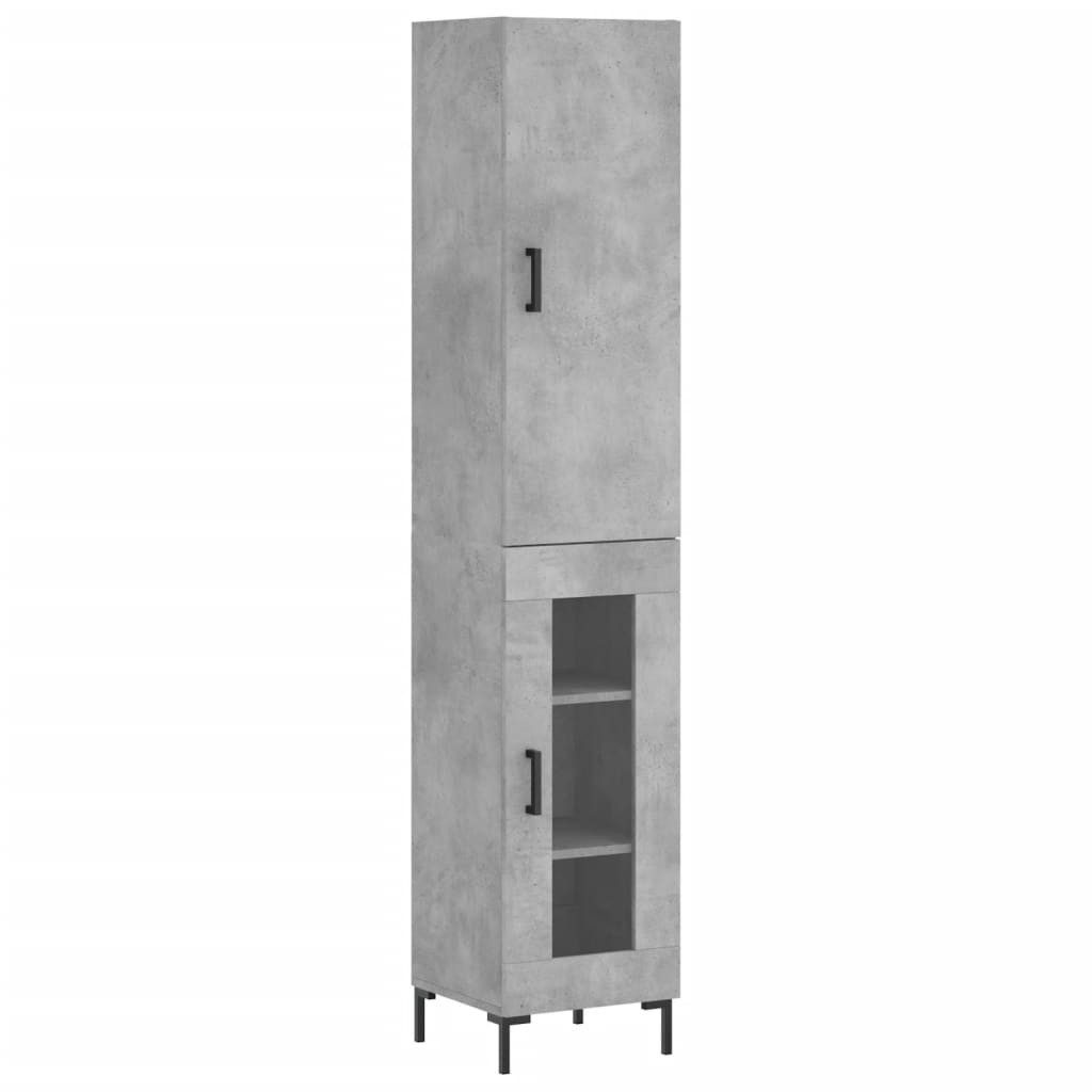 vidaXL Highboard Highboard Betongrau 34,5x34x180 cm günstig online kaufen