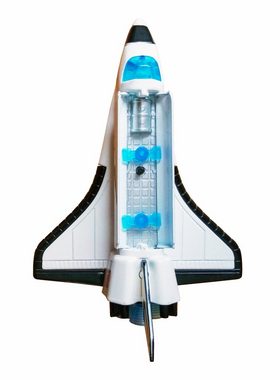 Toi-Toys Modellflugzeug RAUMFÄHRE mit Treibstofftank 20cm Rückzug Licht Sound Space Shuttle 24, Flugzeug Modell Spielzeug Kinder Geschenk