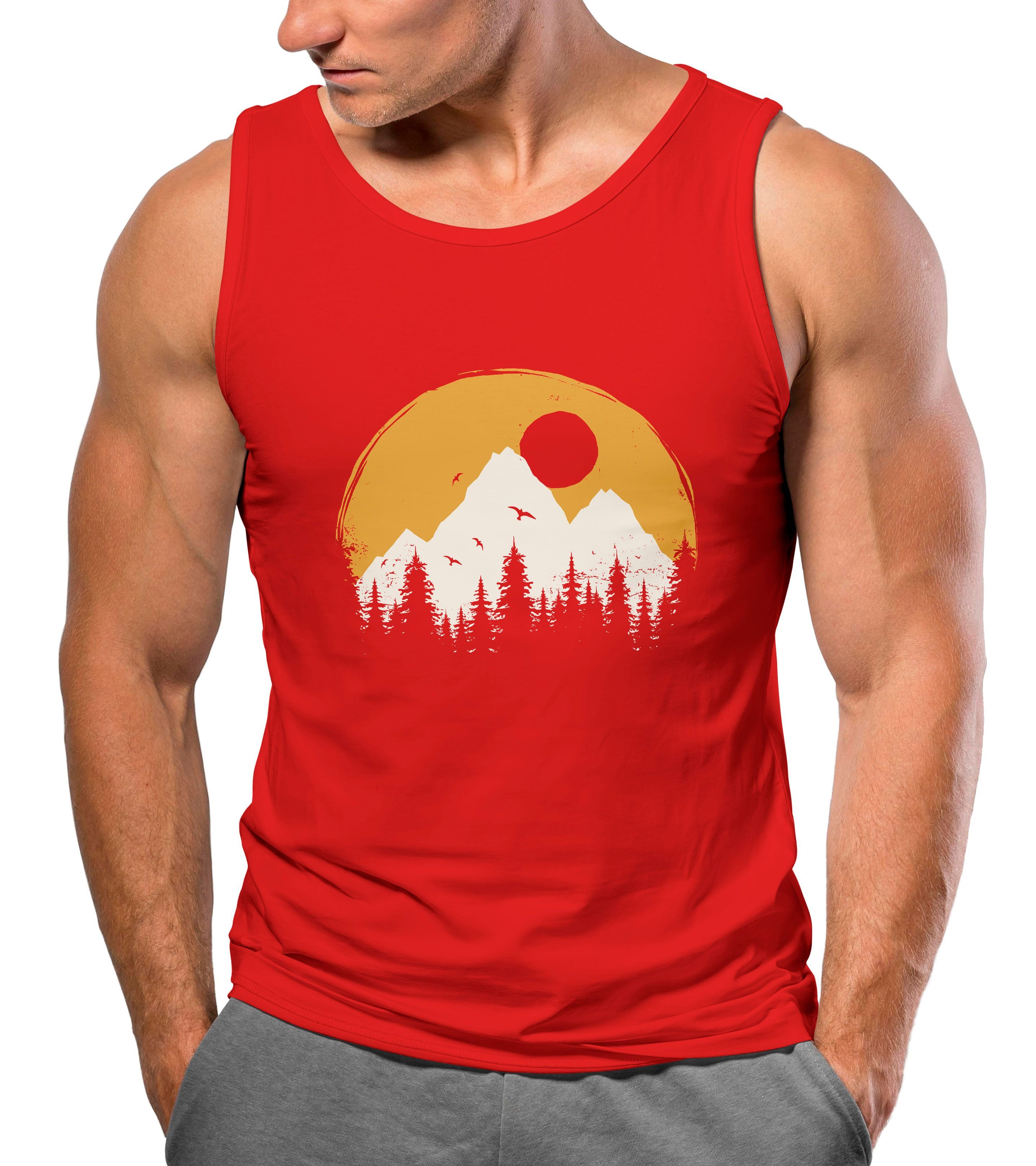 Neverless Tanktop Herren Tank-Top Outdoor Print günstig online kaufen