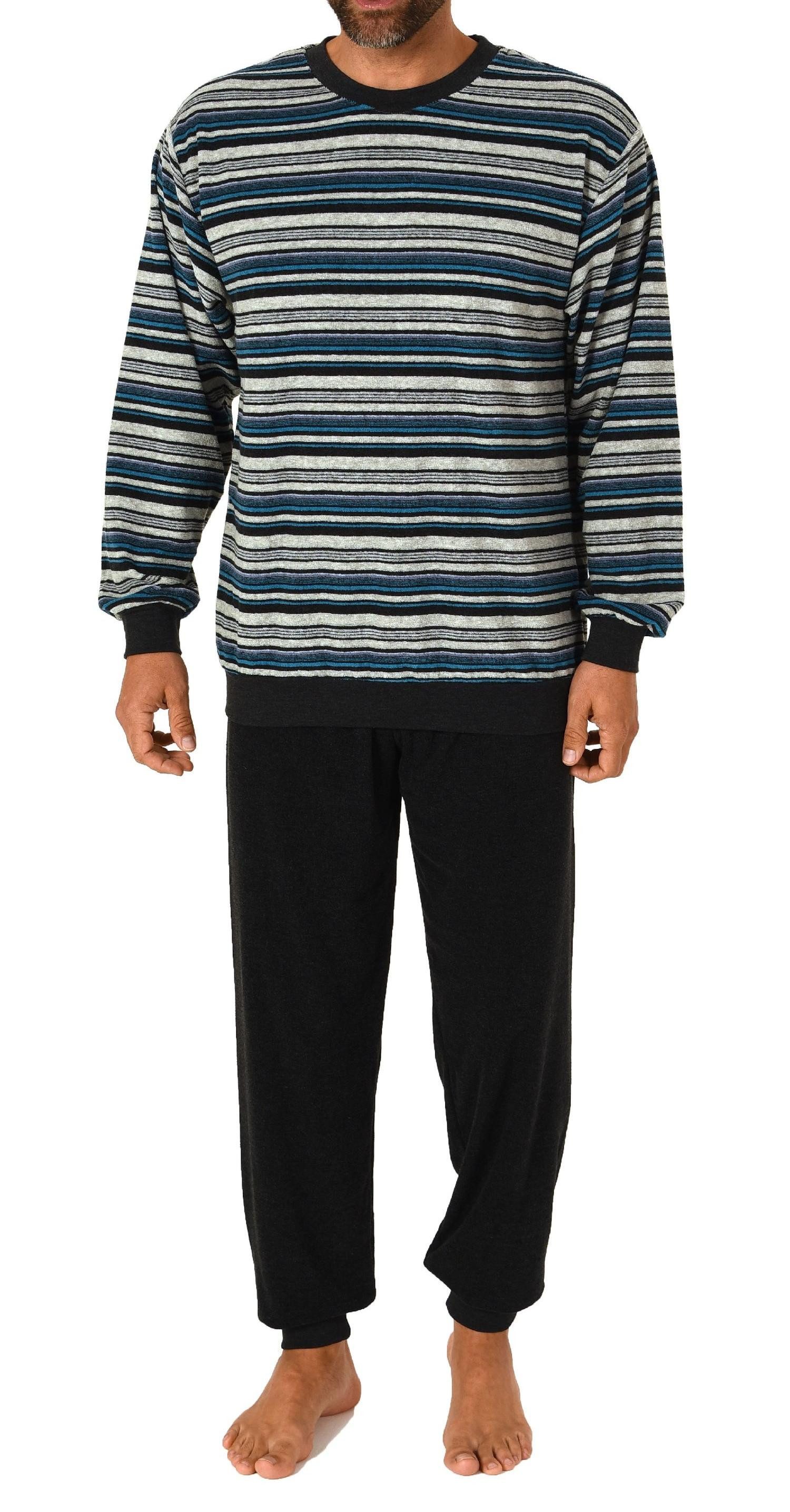 Normann Pyjama Herren Frottee Schlafanzug mit Bündchen - auch in Übergrößen günstig online kaufen