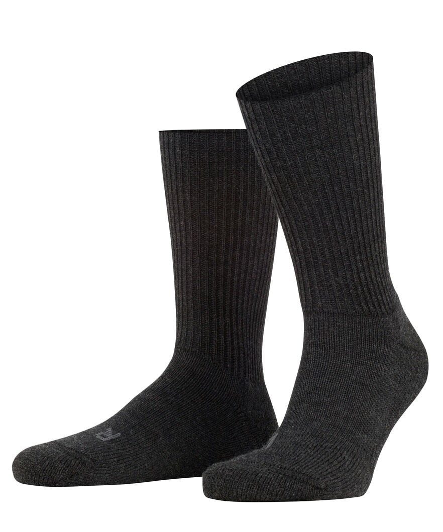 FALKE Wandersocken Crew Walkie Ergo (Trekking, Merinowolle) anthrazitgrau - 1 Paar