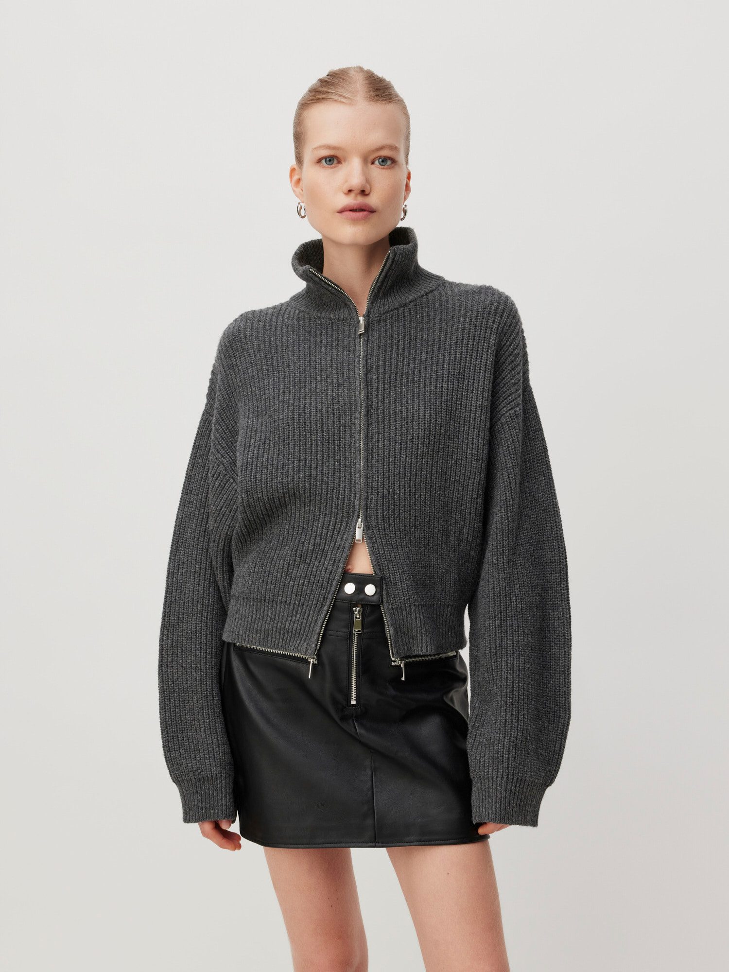 LeGer Strickjacke Cindy, LeGer by Lena Gercke Regular fit, mit Stehkragen, günstig online kaufen