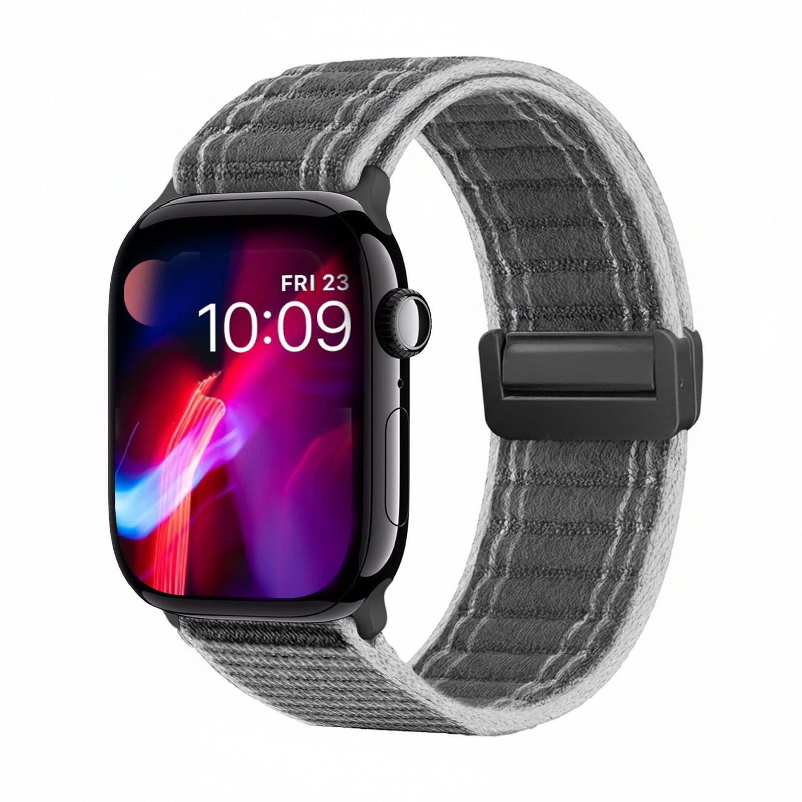 Tec-Expert Smartwatch-Armband für Apple Watch Series 10 42 mm Armband Ersatz Wechsel Band, Nylon Textil mit Magnetverschluss, stufenlos Verstellbar atmungsaktiv