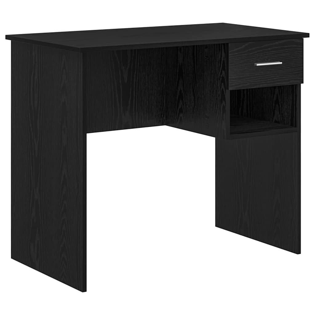 vidaXL Schreibtisch Schreibtisch mit Regal Schwarz günstig online kaufen