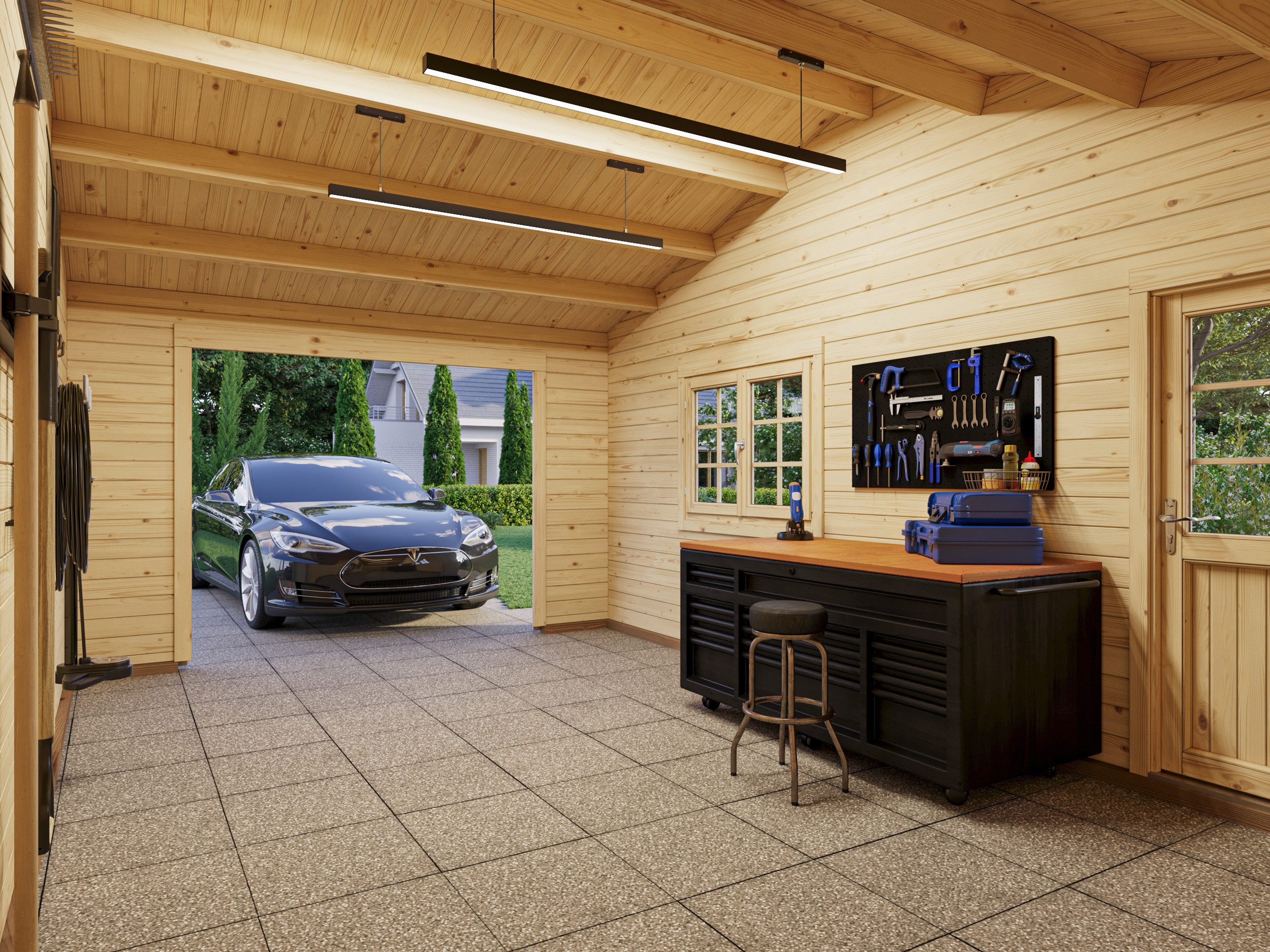 Palmako Garage Roger, ohne Tor, BxTxH: 1006x619x316 cm
