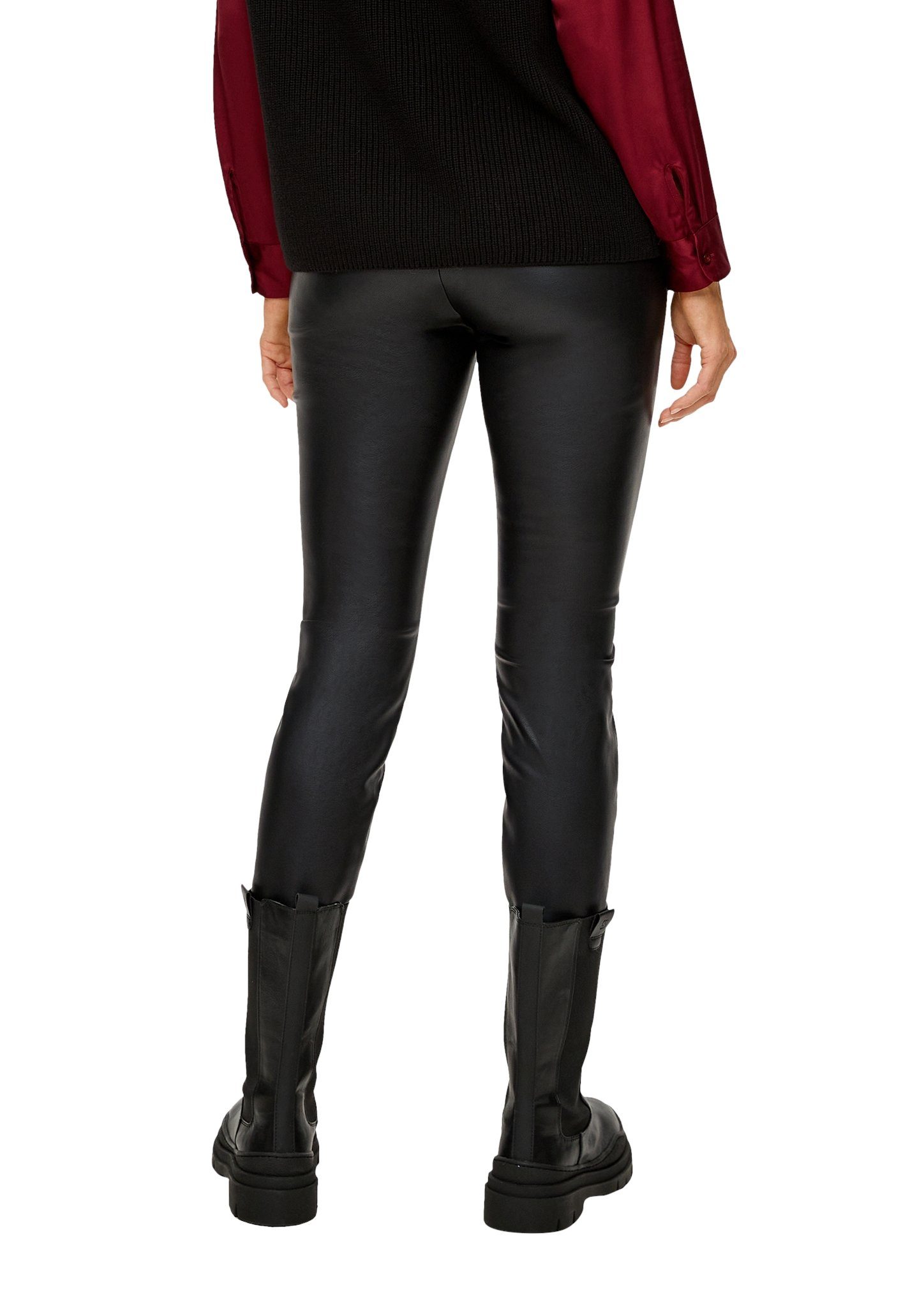 und Leggings s.Oliver Leder-Optik in Extra Slim