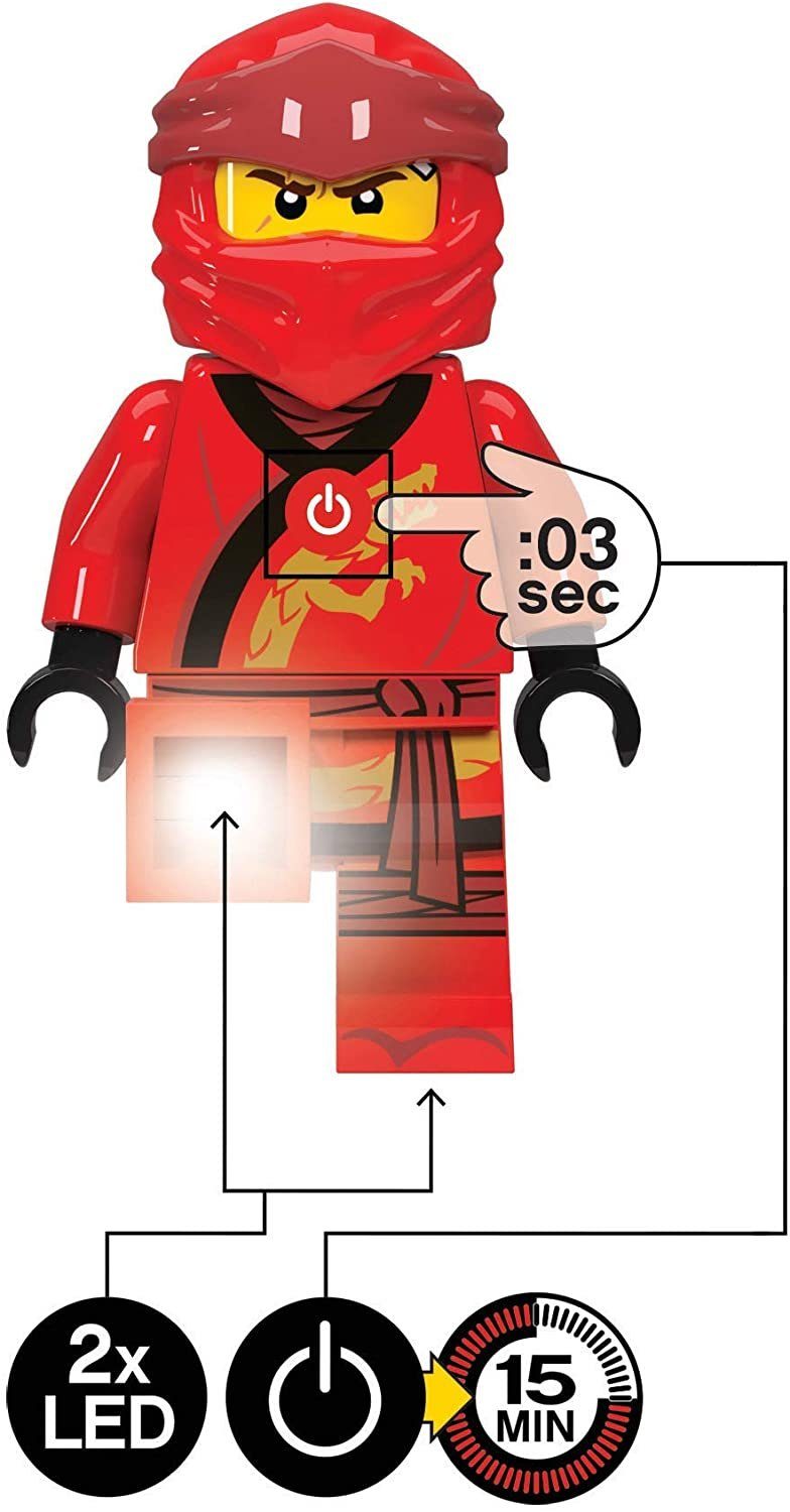 LEGO Spielwaren GmbH Actionfigur 2er Set Ninjago Legacy Kai - 3D  Taschenlampe + Schlüsselanhänger (rot)
