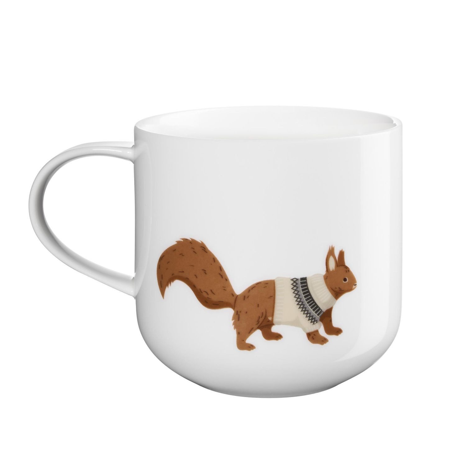 ASA SELECTION Becher Coppa Xmas Red Squirrel 400 ml, 1-tlg., Porzellan