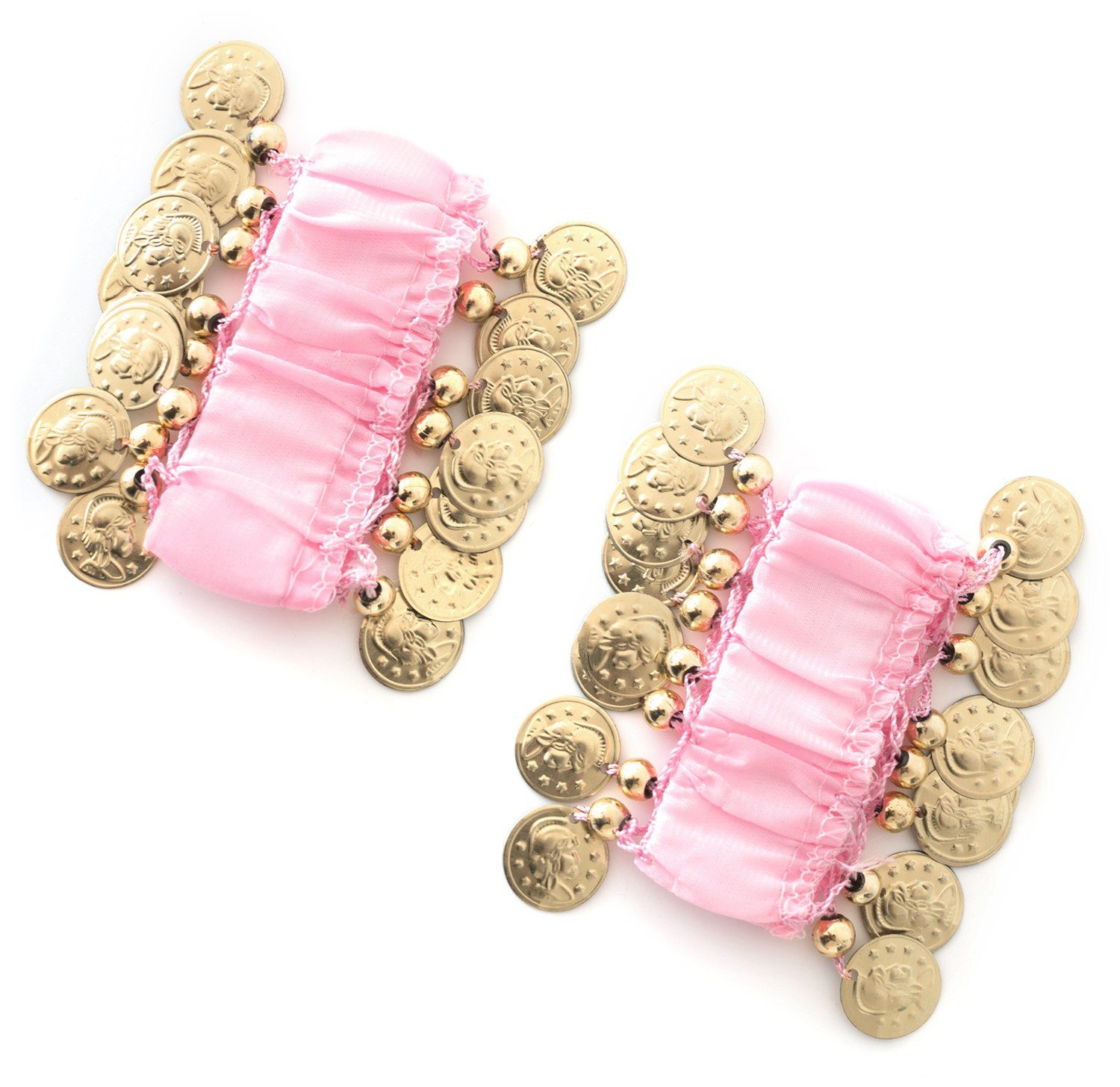 MyBeautyworld24 Armband Belly Dance Handkette (Paar) Fasching Armbänder rosa