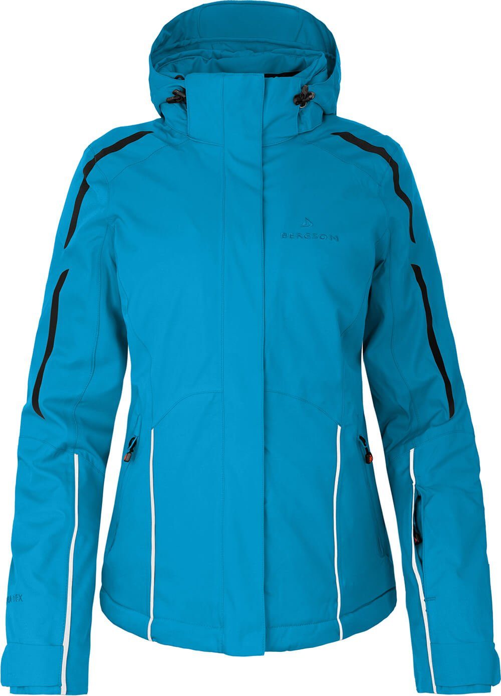 Bergson Skijacke Skijacke, blau BRISI 12000 wattiert, mm Damen Ozean Langgrößen, Wassersäule,