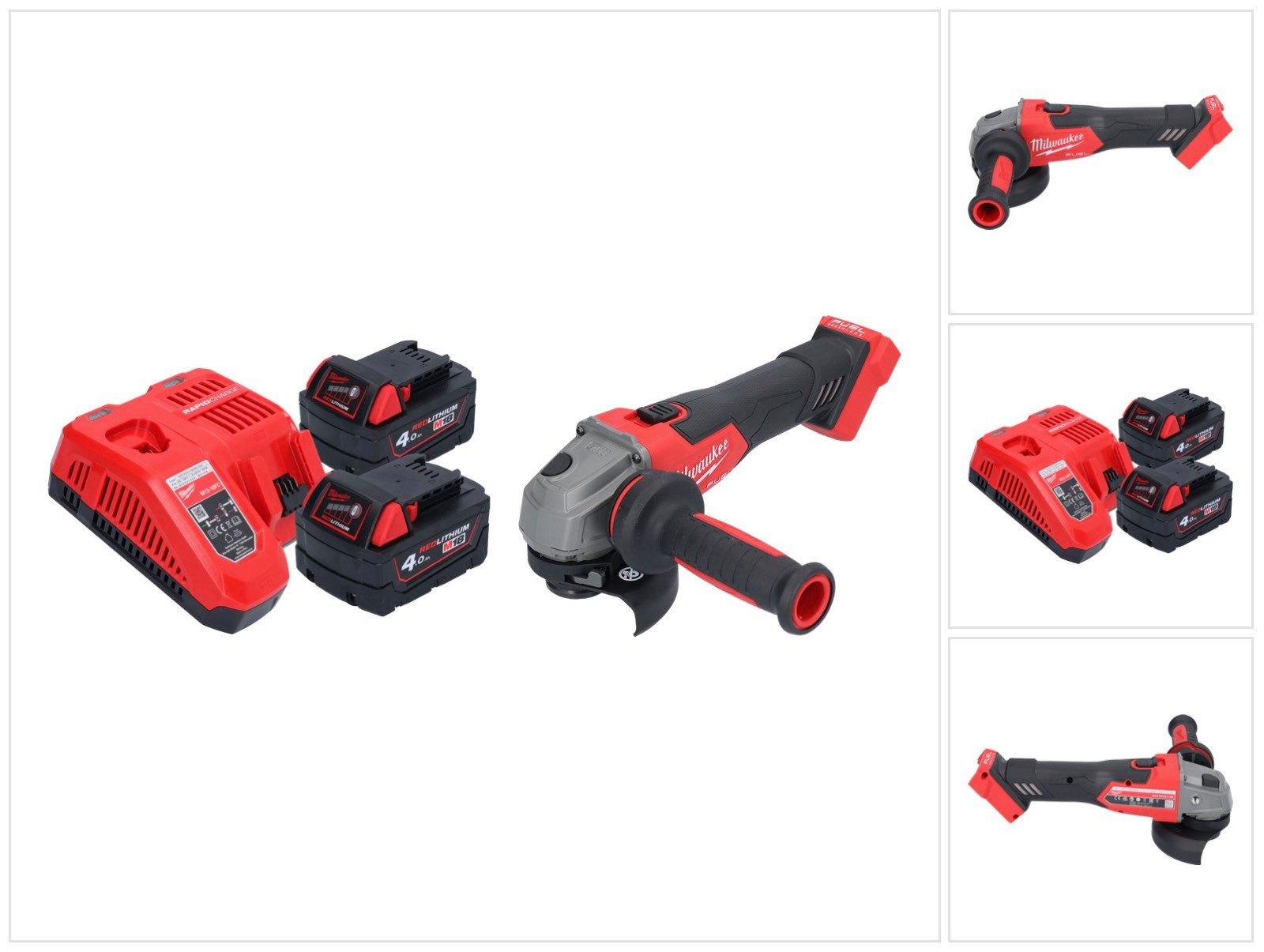 Milwaukee Akku-Winkelschleifer M18 FSAG115X-402 Akku Winkelschleifer 18 V 115 mm Brushless + 2x Akku
