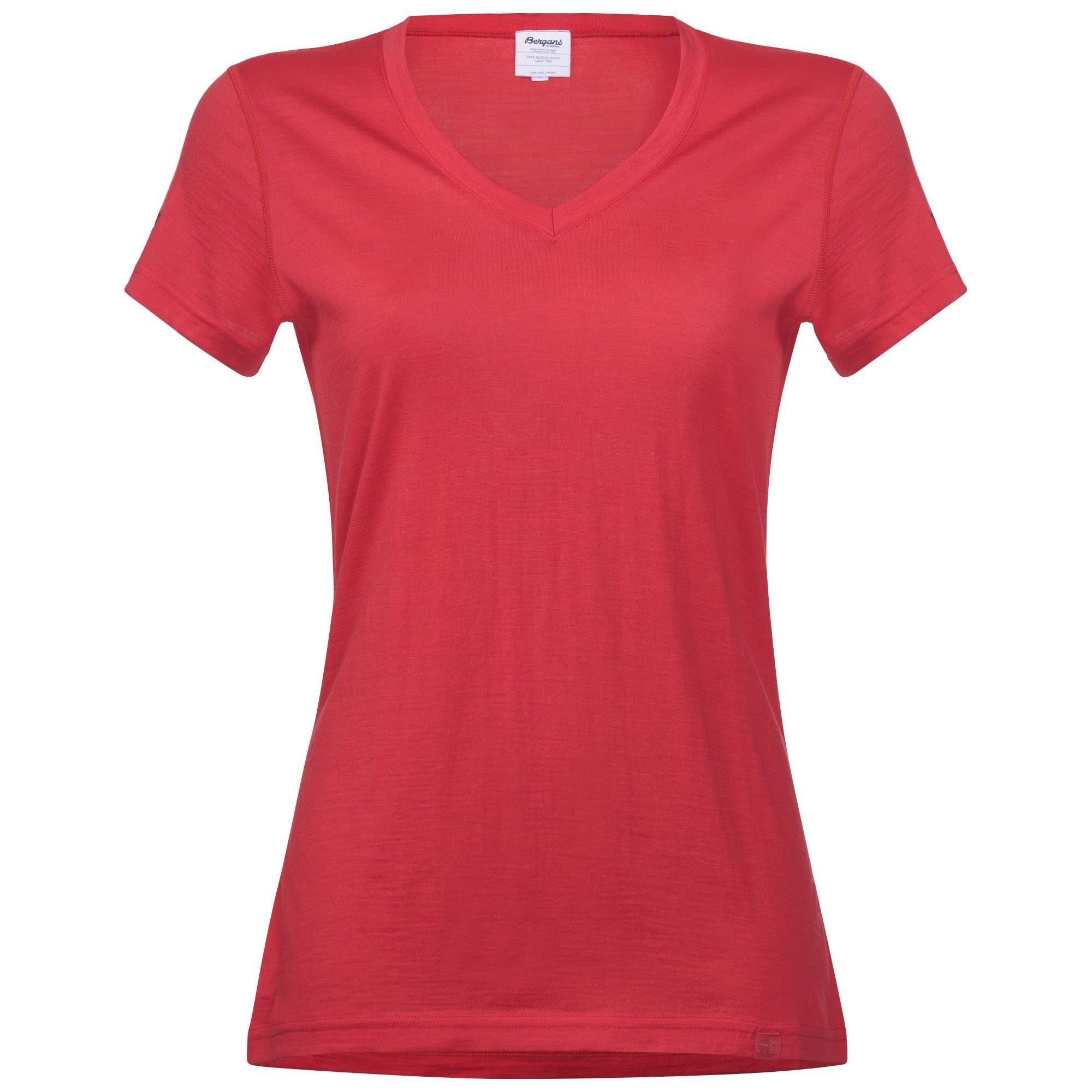 Bergans T-Shirt Bergans Bloom Wool Lady Tee Damen Kurzarm-Shirt Strawberry | T-Shirts