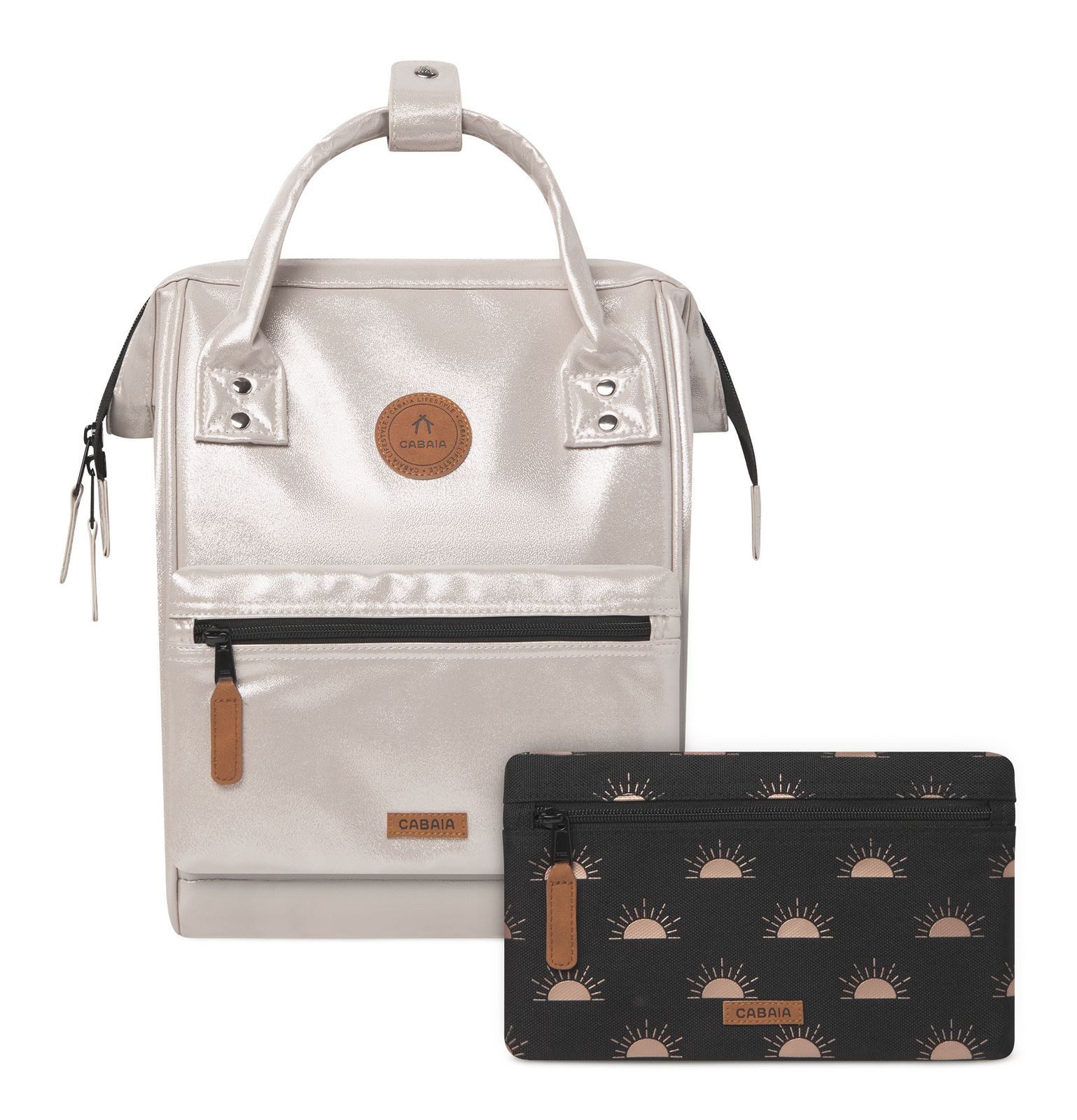 CABAIA Rucksack Iridescent Backpack (Set, 3-tlg)