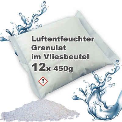 BlueCraft Luftentfeuchter-Nachfüllpack 12x 450g Entfeuchter Granulat im Vliesbeutel, Nachfüller gegen Schimmel Schlafzimmer Wohnung Raumentfeuchter ab 400g