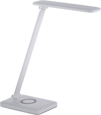 Leuchten Direkt LED Tischleuchte »FLORENTINA«, Schreibtischlampe mit Touchdimmer, Farbtemperatursteuerung (2700-5700K), Ladefunktion für Handy über USB oder kabellos per Induktion