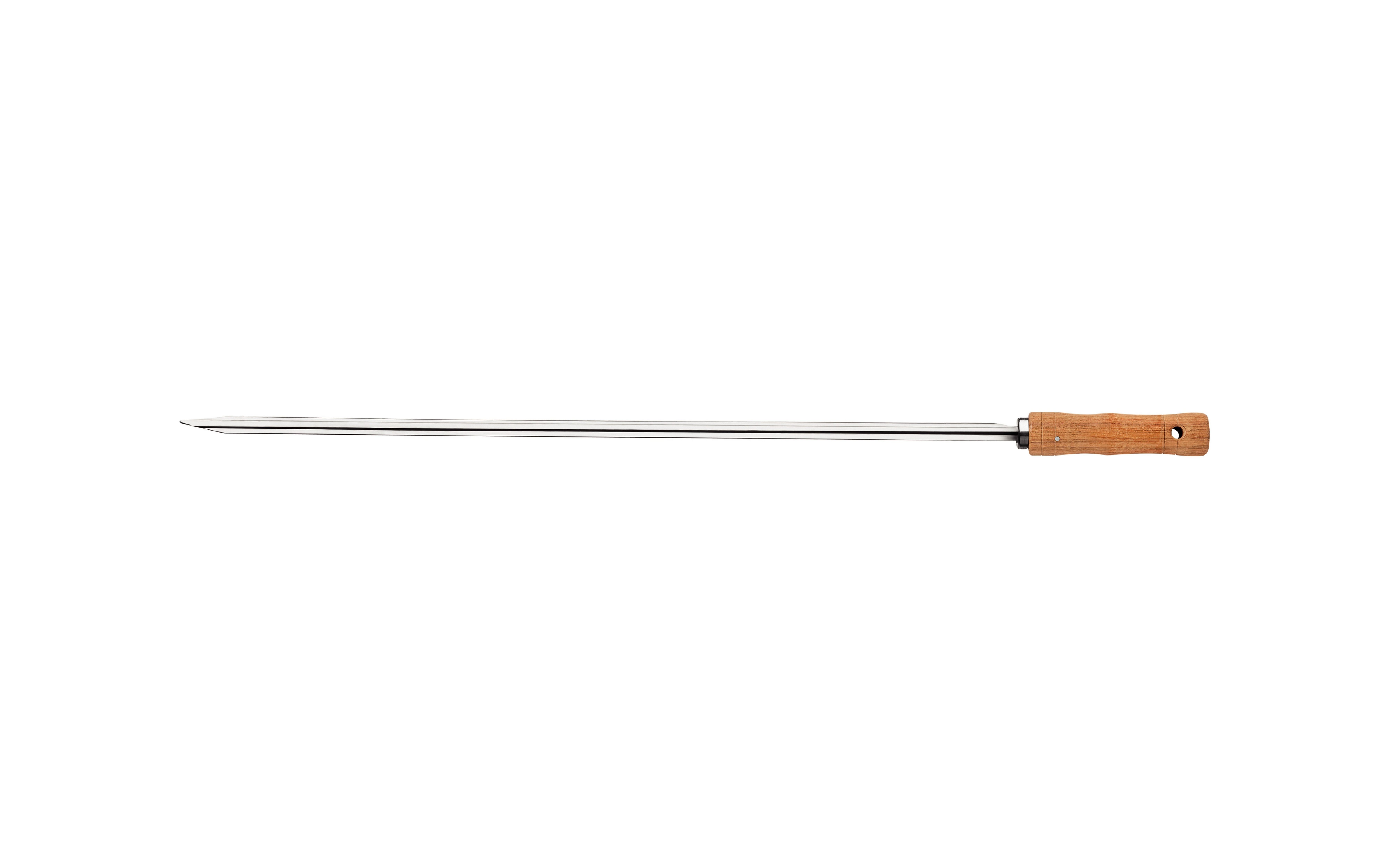 Tramontina Grillspieß CHURRASCO 17 mm, rostfrei - Ideal für Entrecôte, Picanha, Rumpsteak (1-St), Edelstahl, Griff aus Hartholz, spezielles V-Profil für Stabilität
