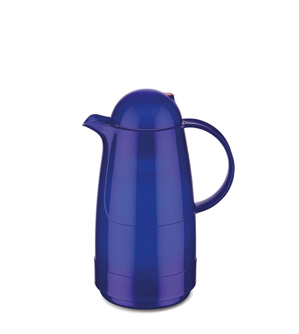 ROTPUNKT Isolierkanne 0,5 Liter 200 Glaseinsatz I hochwertig I langlebig I voller Geschmack, 0.5 l, (Kaffeekanne I Teekanne), Glaskolben aus doppelwandigem Rosalin-Glas hyperblue