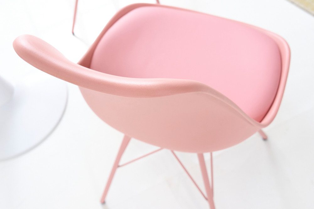 riess-ambiente Polsterstuhl SCANDINAVIA MEISTERSTÜCK rosa (Einzelartikel, 1 St), Esszimmer · Kunstleder · Metall · Retro. € 49,95