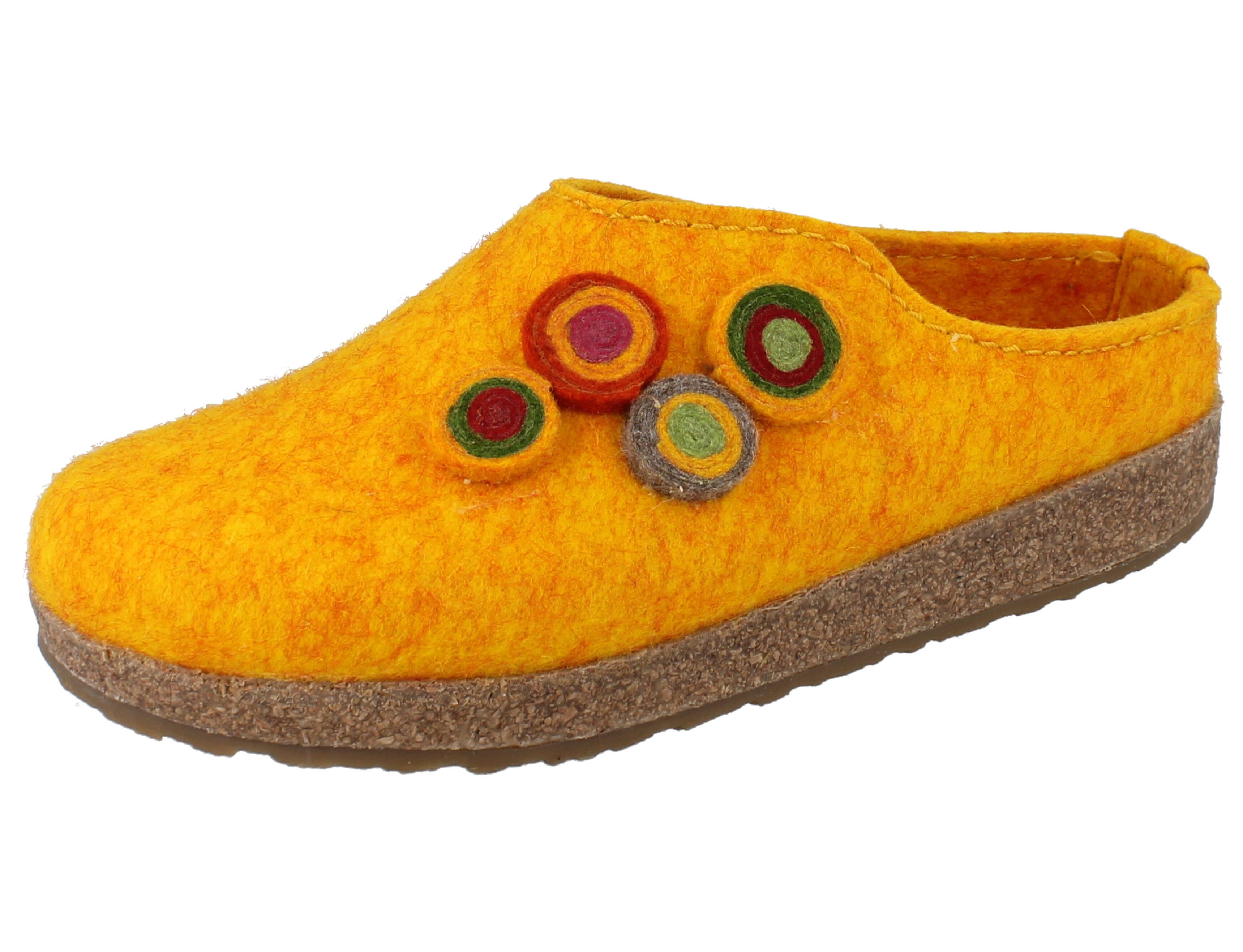 HAFLINGER Grizzly Kanon mais/Wollfilz - Größe: 42 Clog