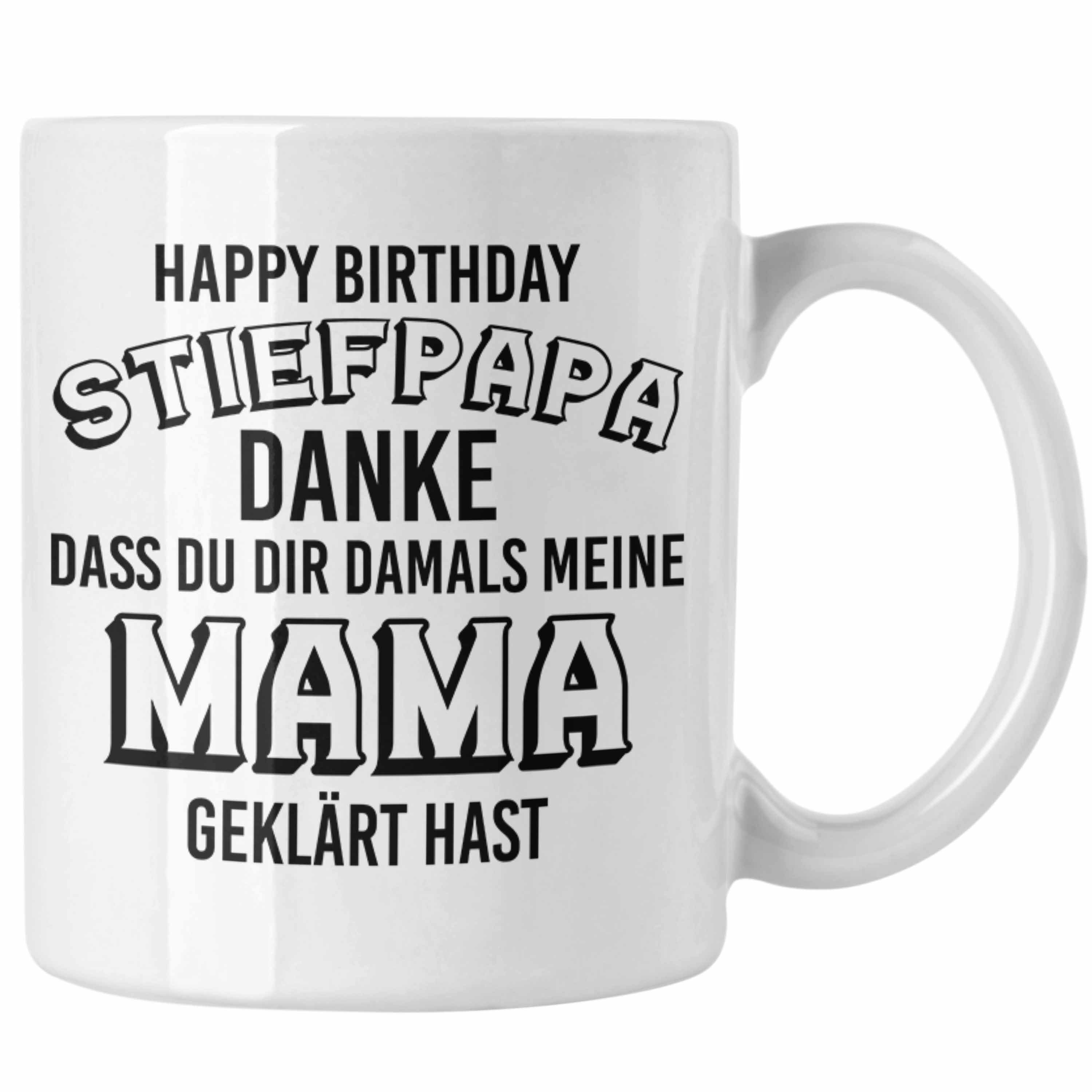 Weiss Trendation Sprüche Tasse Lustige Spruch Stiefvater - Geburtstag Geschenk Geburtstagsgeschenk Geschenk Trendation Stiefpapa Tasse