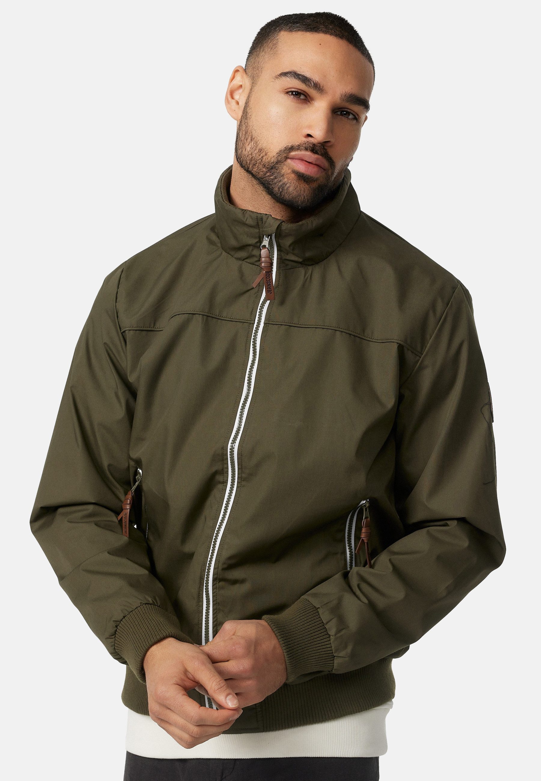 Indicode Sommerjacke Herren Ivano Übergangsjacke Herrenjacke mit Kragen & Reißverschluss