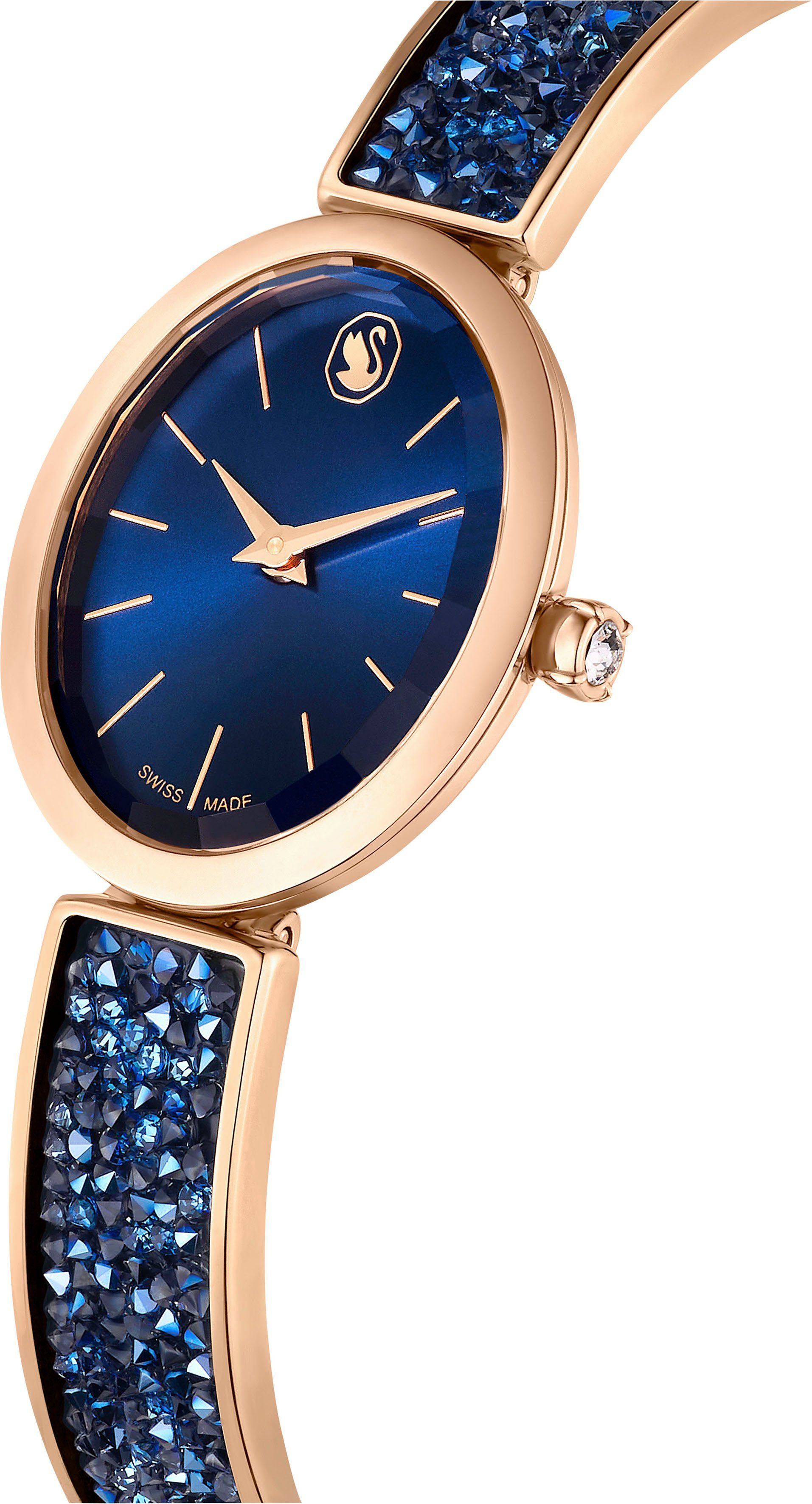 Swarovski Quarzuhr CRYSTAL ROCK OVAL 5656822, Armbanduhr, Damenuhr, Swarovski-Kristalle, Swiss Made