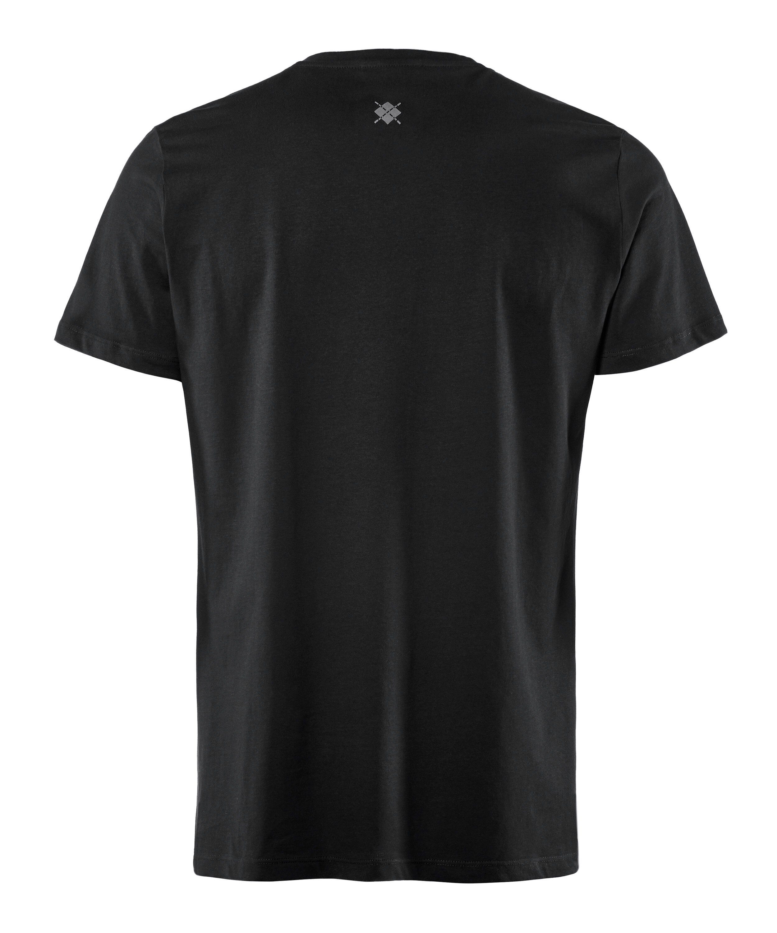 aus (3000) Biobaumwolle Burlington (1-tlg) black T-Shirt