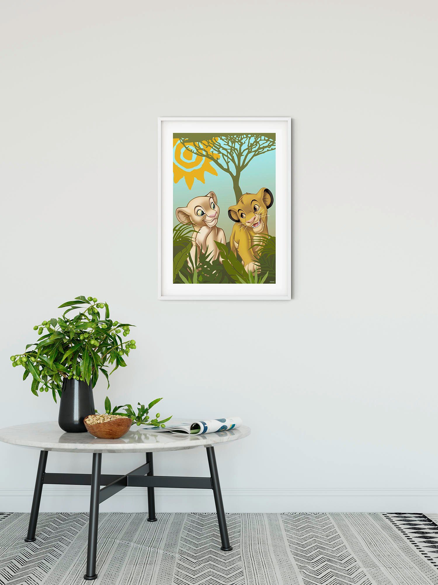 Komar Bild Lion King Urembo Meadows, Disney (1 St), Wandbild zur Dekoration im Kinderzimmer - ohne Rahmen