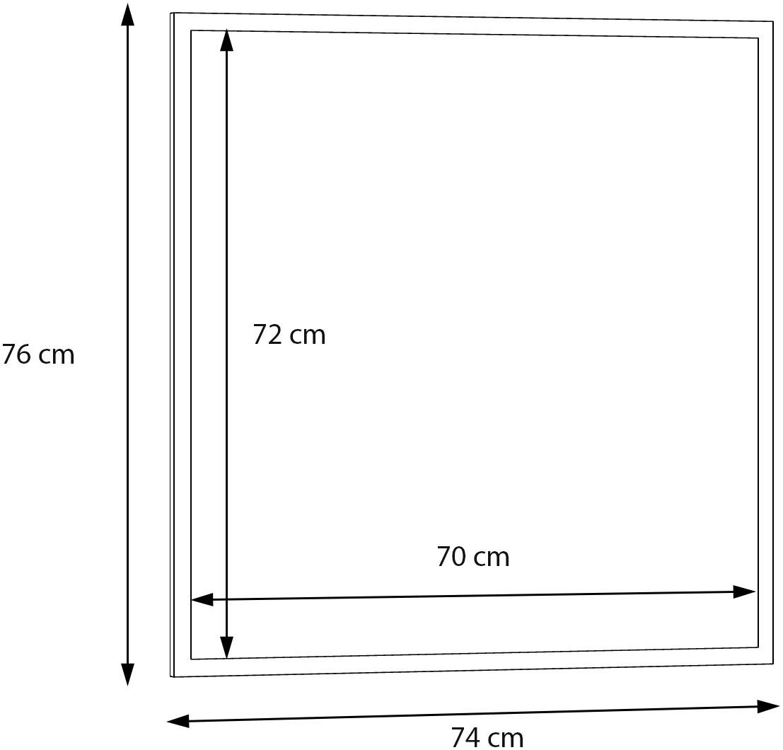 FORTE Garderobenspiegel Alice Springs, B/H/T 74/76/1,8 cm, Wandmontage – Bild 4 von 5