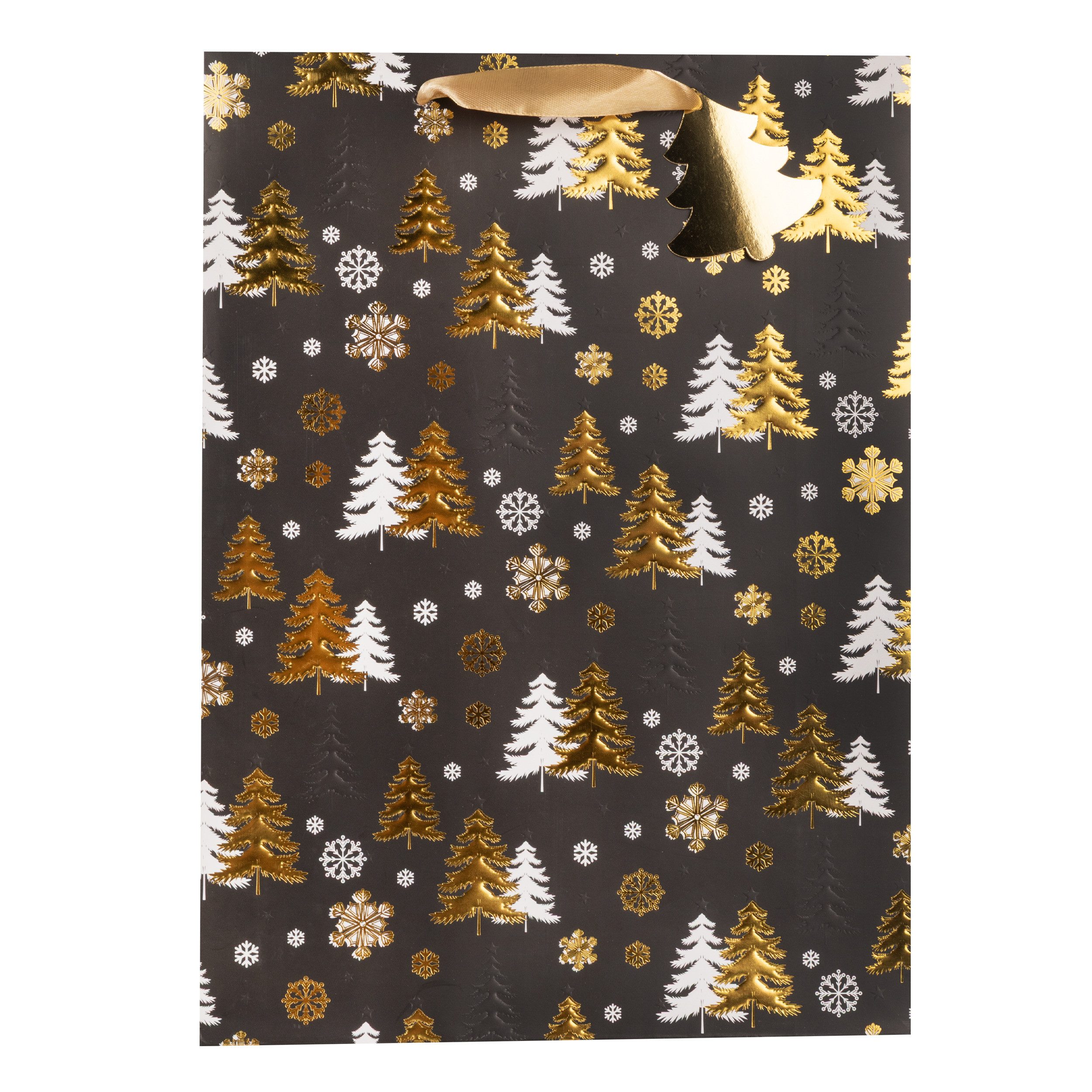 Idena Tragetasche Idena Geschenktasche Weihnachten Tannenbaum 25x35x8,5cm 2 günstig online kaufen