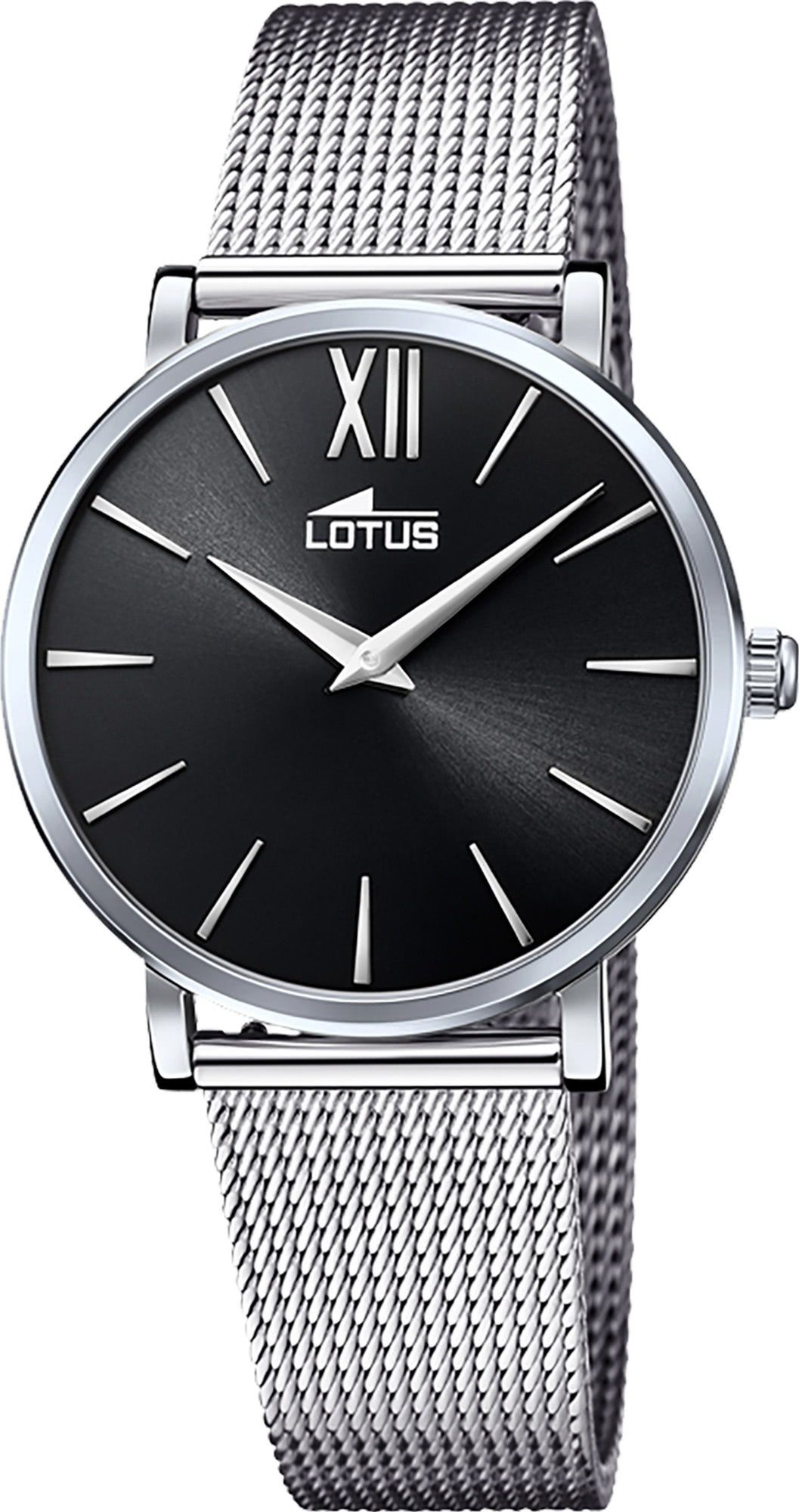 Lotus Quarzuhr Lotus Damen Armbanduhr Smart Casual, (Analoguhr), Damenuhr rund, mittel (ca. 33mm) Edelstahlarmband silber