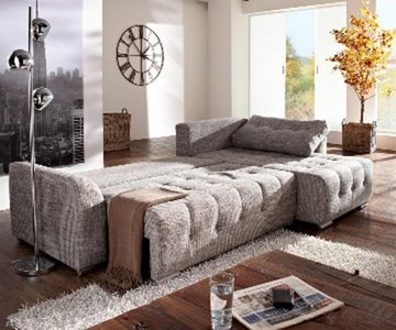 JVmoebel Sofa Sofa L-Form Ledersofa Couch Wohnlandschaft Garnitur, Made in Europe