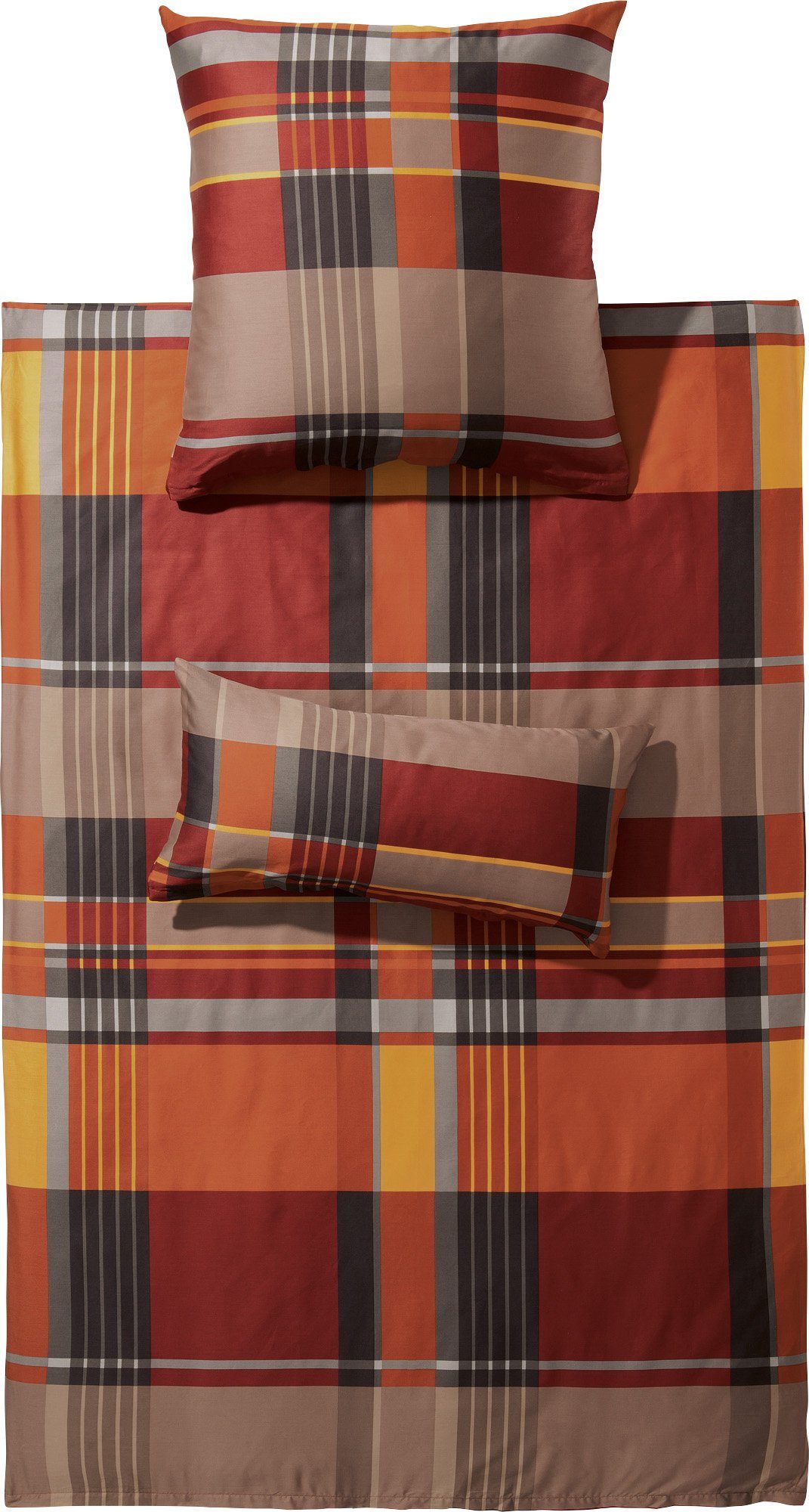 Erwin Müller Bettwäsche Bettwäsche, Mako-Satin, Karo günstig online kaufen