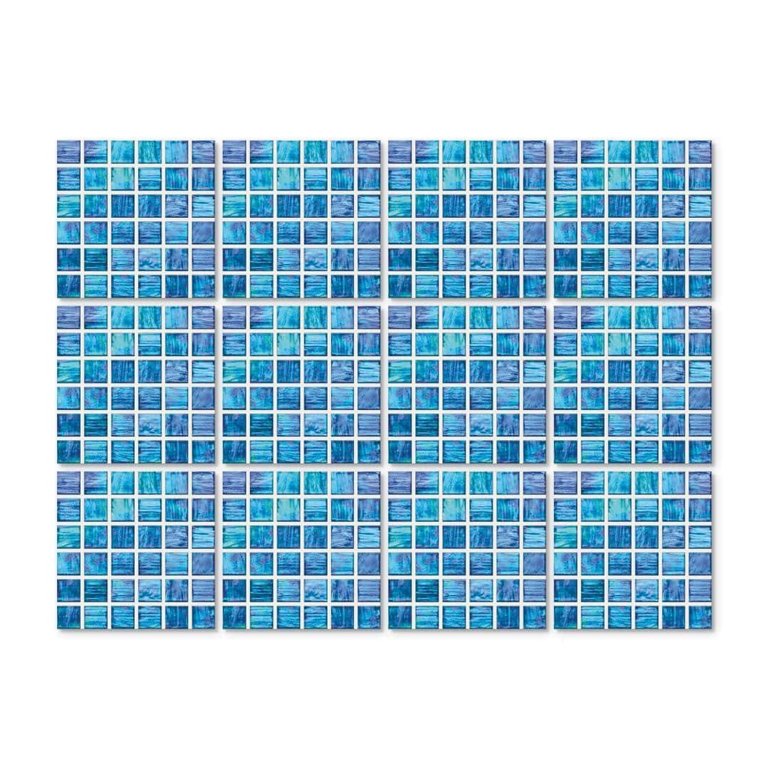 K&L Wall Art Fliesenaufkleber selbstklebend Klebefliese Sticker Glas Mosaik Candy Optik