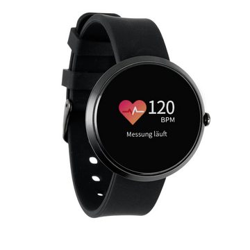 X-Watch SIONA COLOR FIT Schrittzähler Uhr einfache Handhabung Smartwatch (3,7 cm/1 Zoll, iOS und Android), Smartwatch Damen, Pulsuhr, WhatsApp, Blutdruck, Schlaf, Metallgehäuse