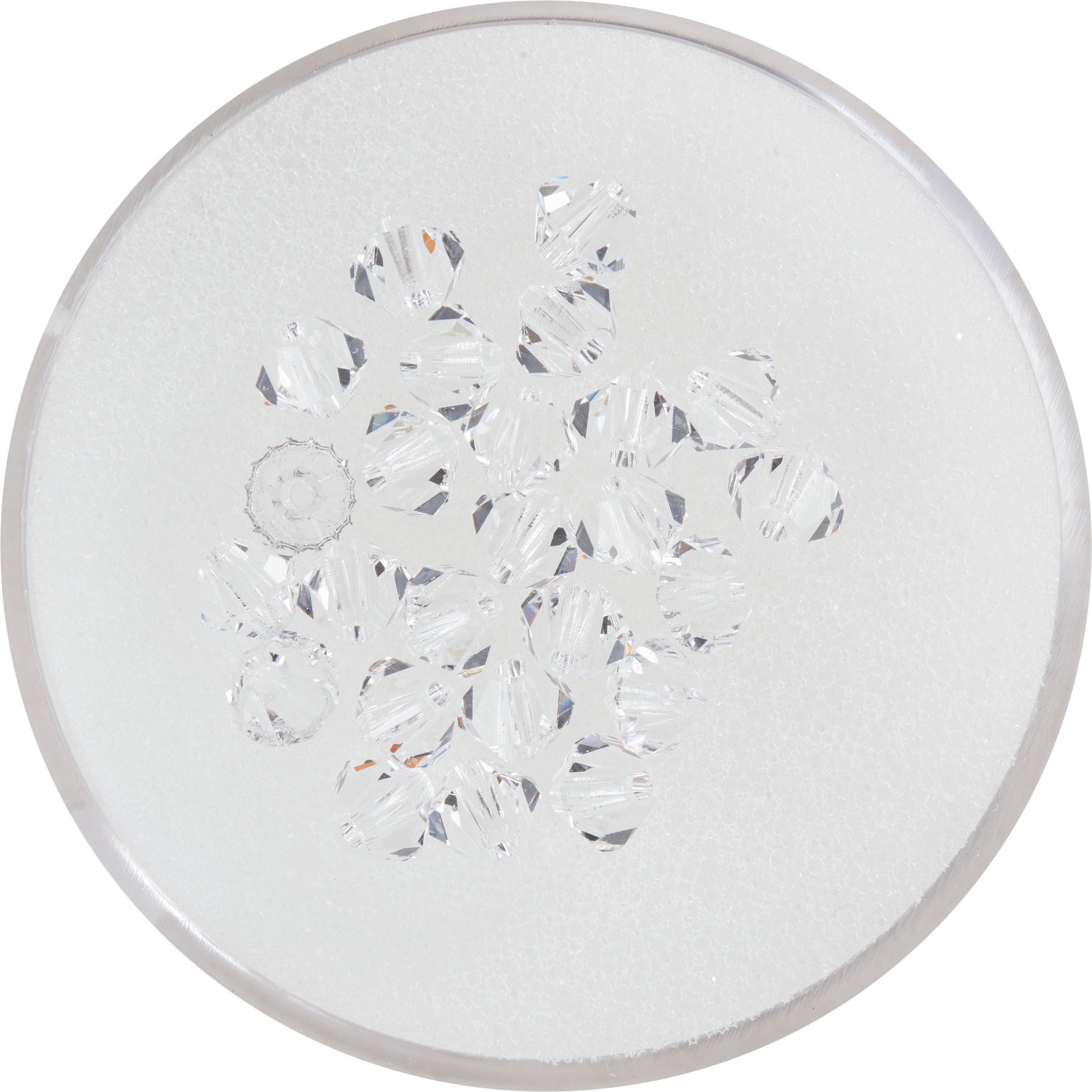 Pracht Bastelperlen Glasschliffperlen Glitzer, 4 mm 25 Stück