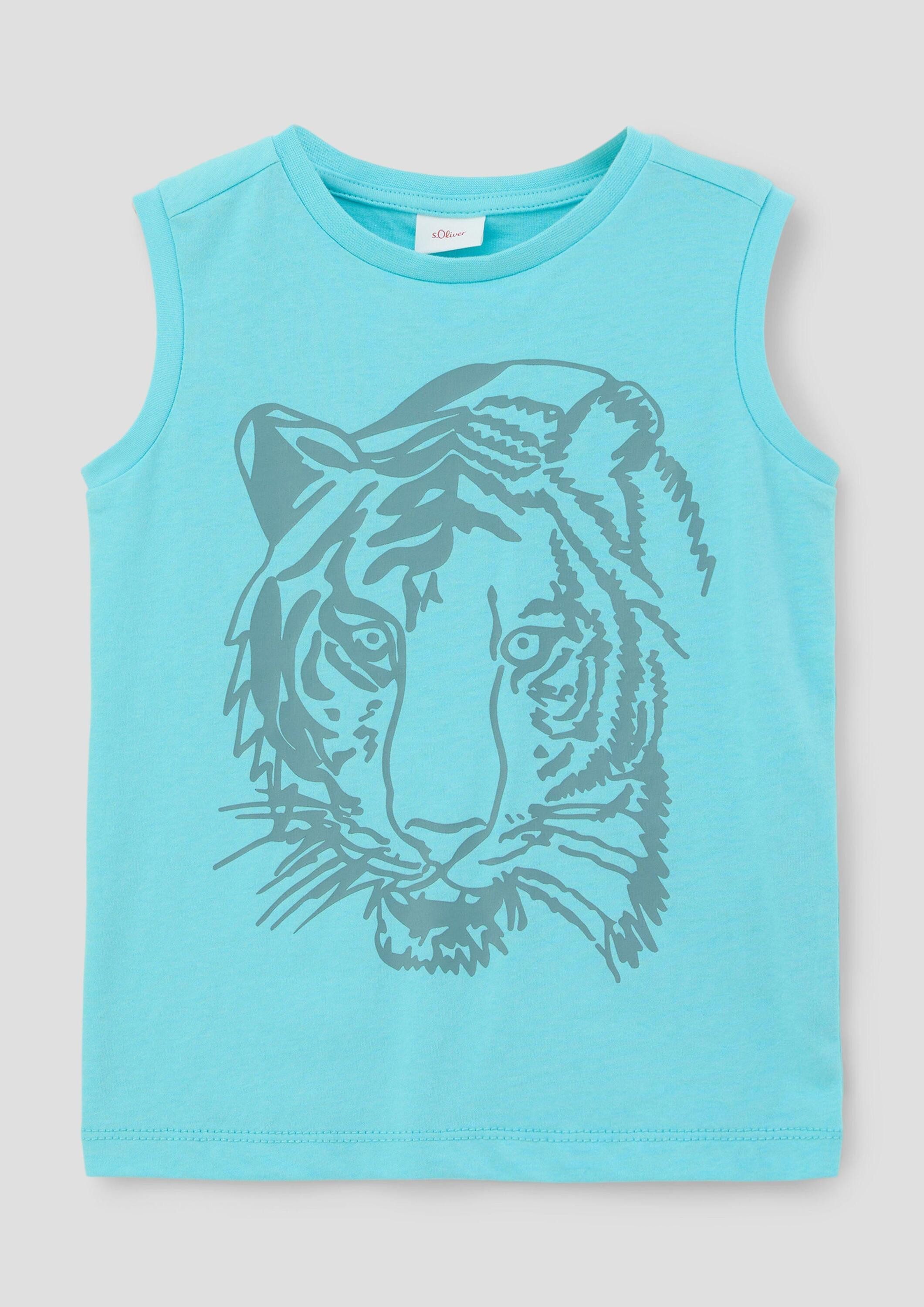 s.Oliver Muskelshirt T-Shirt Ärmelloses T-Shirt mit Frontprint