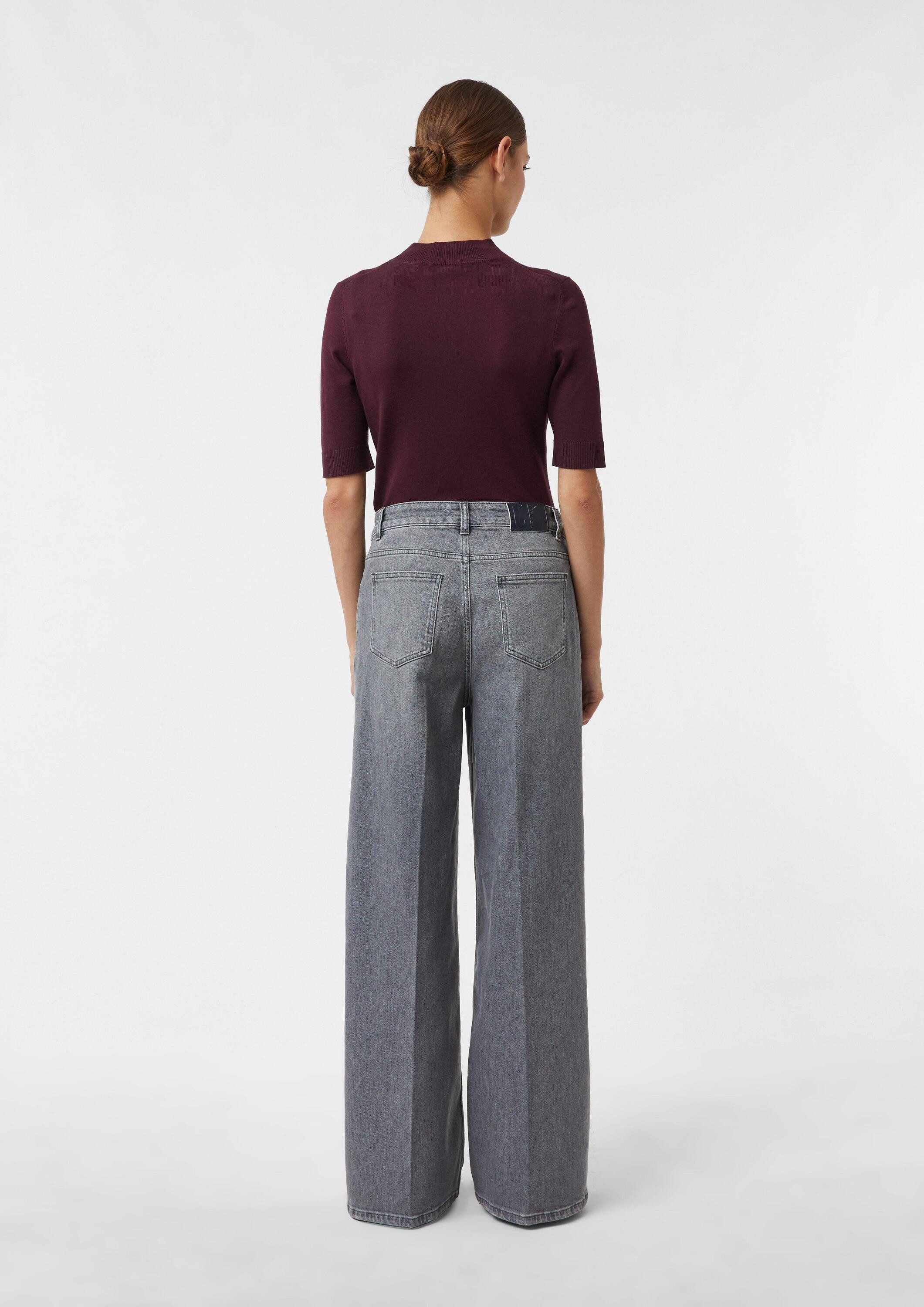 comma Weite Jeans Jeans-Hose High-Rise-Denim mit Wide Leg