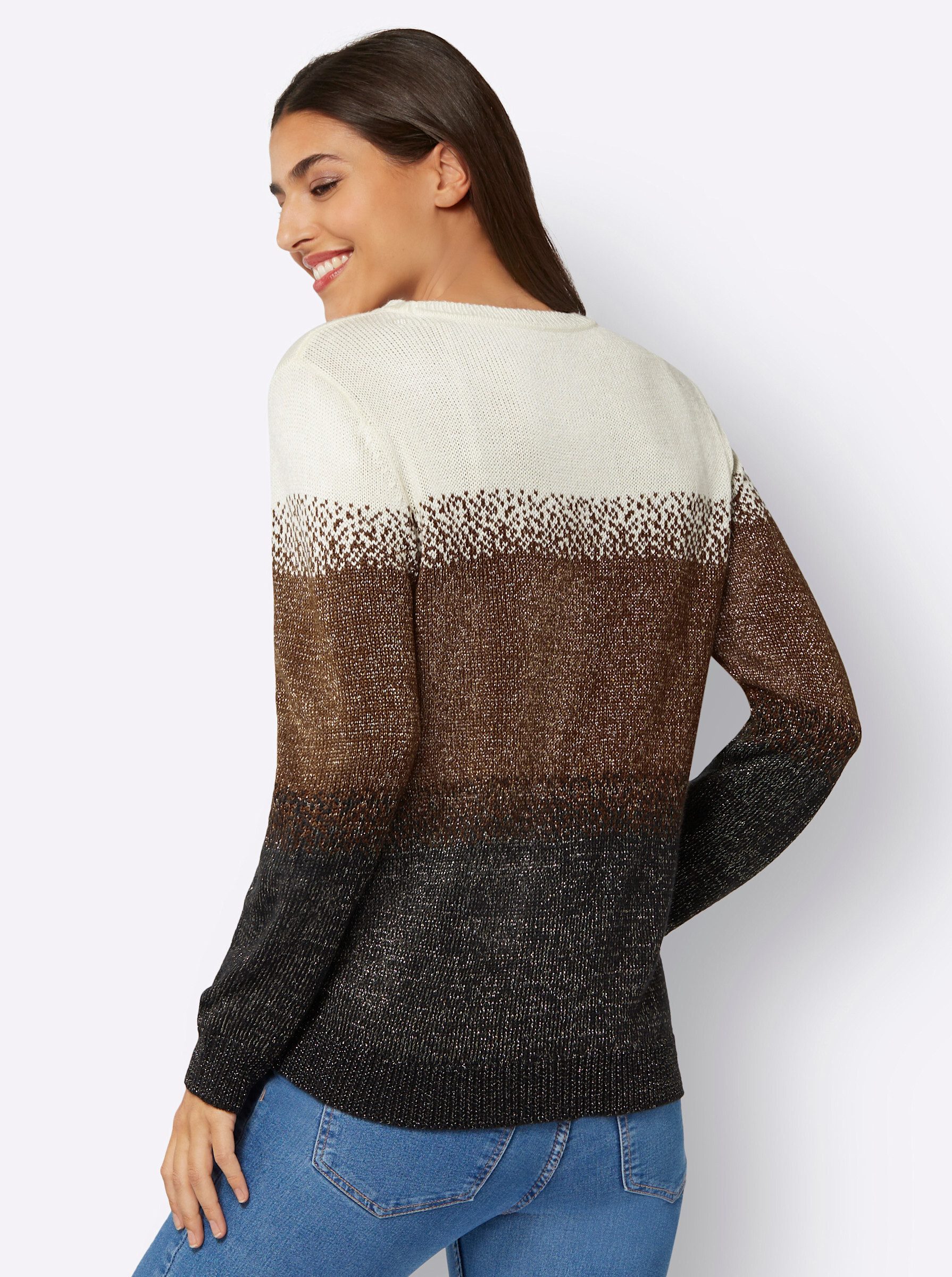Sieh an! Strickpullover Jacquardstrickjacke . günstig online kaufen