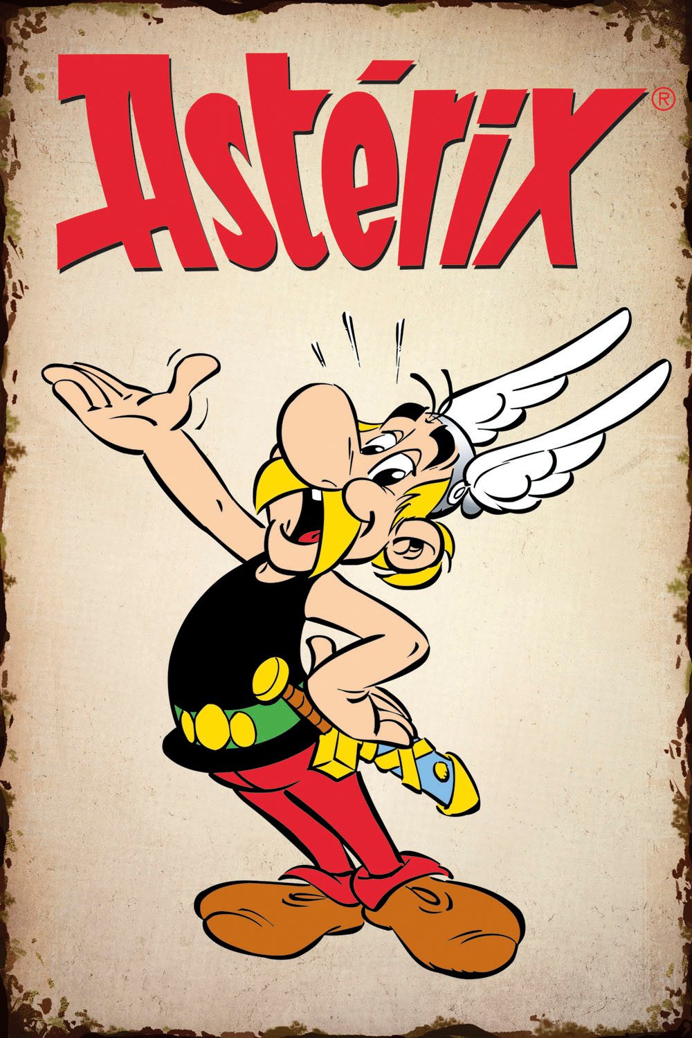 LuckyLinde Metallbild Asterix, Cartoon, Comic, Fantasy, Figuren, Film, Filmfiguren (1 St), Stahlschild 20x30 cm Wanddeko Bild zum Film "Kampf der Häuptlinge"