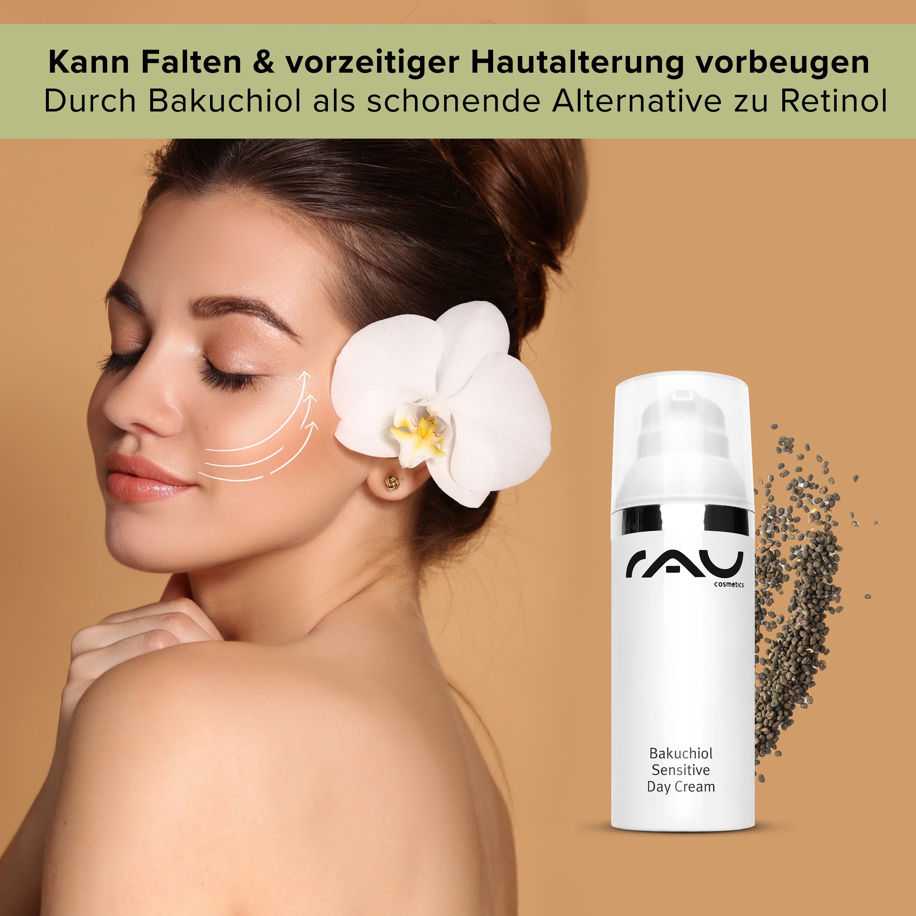 Gesichtscreme RAU 1-tlg., Day Bakuchiol Anti-Aging-Creme Sensitive Cosmetics RAU Cream, Cosmetics