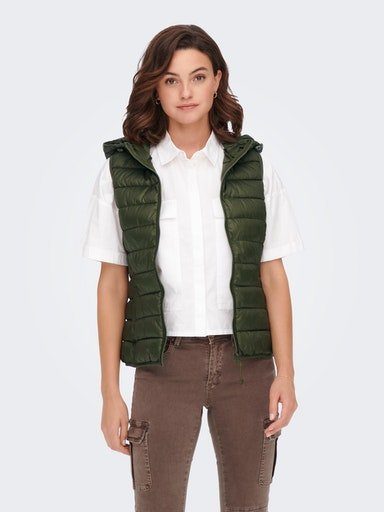 ONLY Steppweste ONLNEWTAHOE HOOD WAISTCOAT NOOS Forest OTW Night