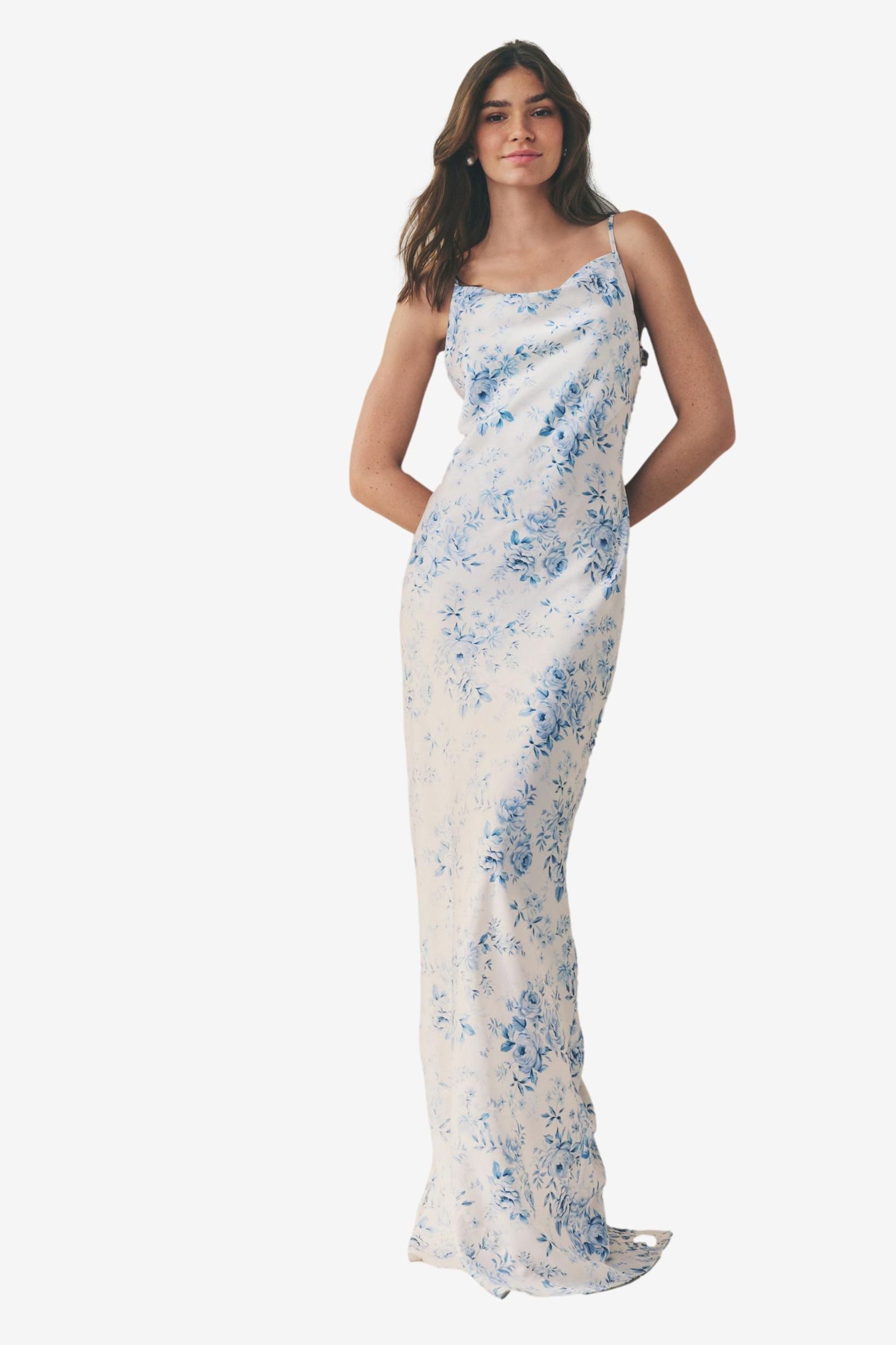 Satinkleid Satin-Brautjungfernkleid mit Rückenausschnitt